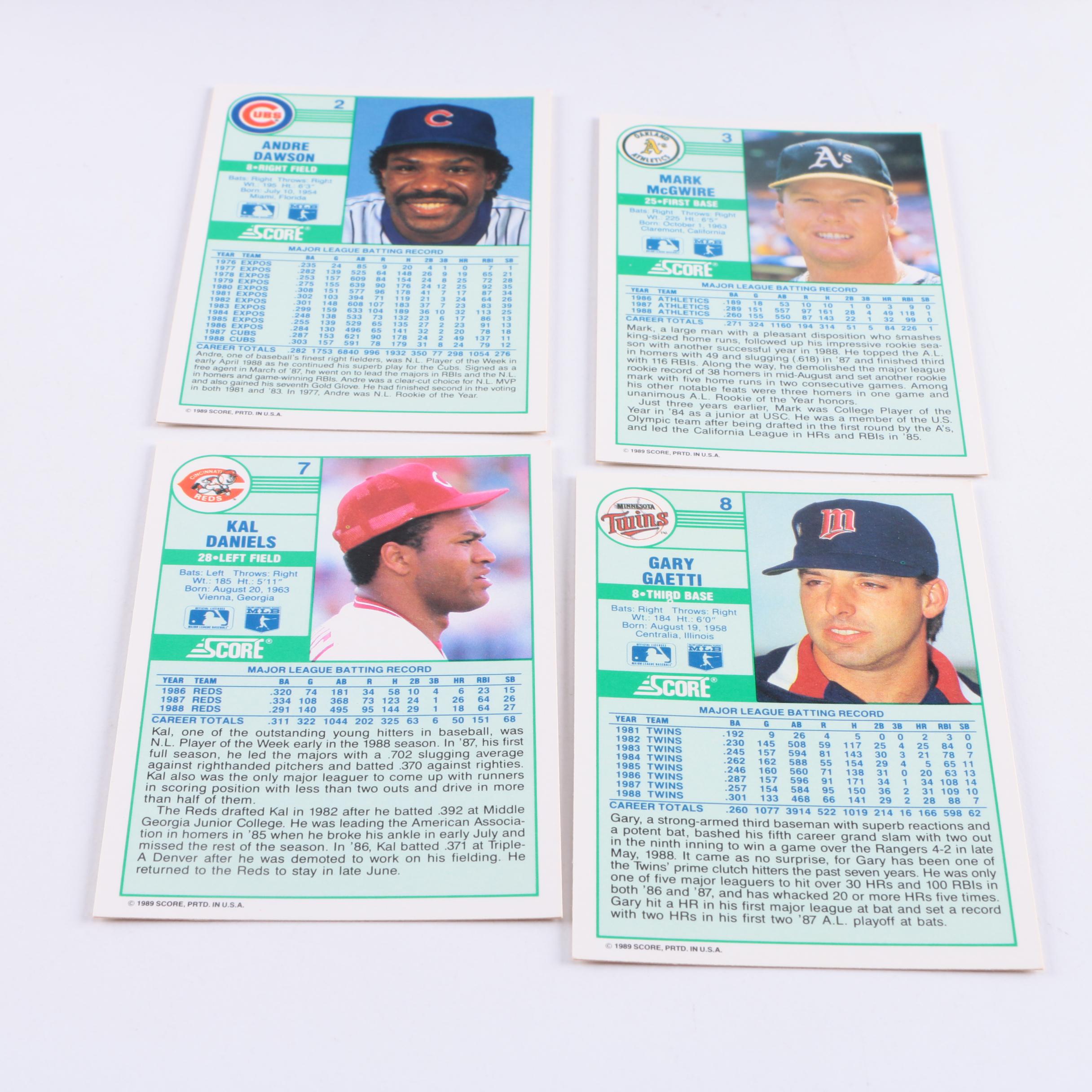 1989 Score Baseball Card Set