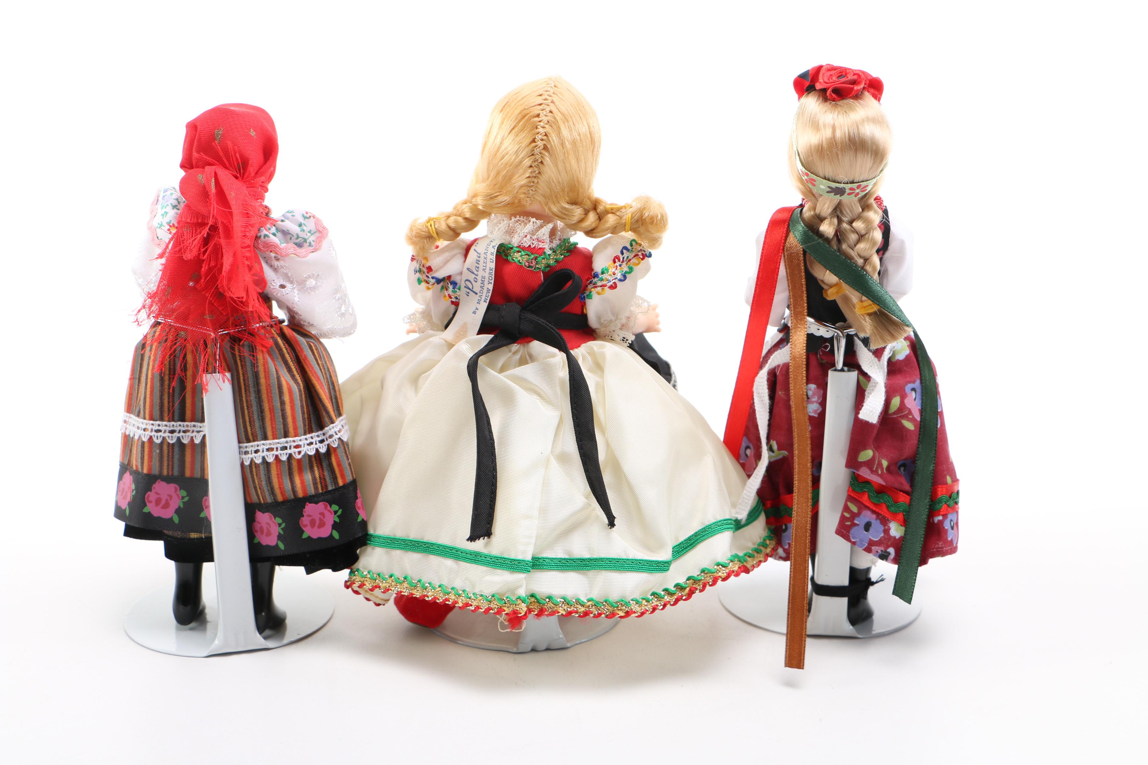 Collection of Three Polish Themed Porcelain Dolls