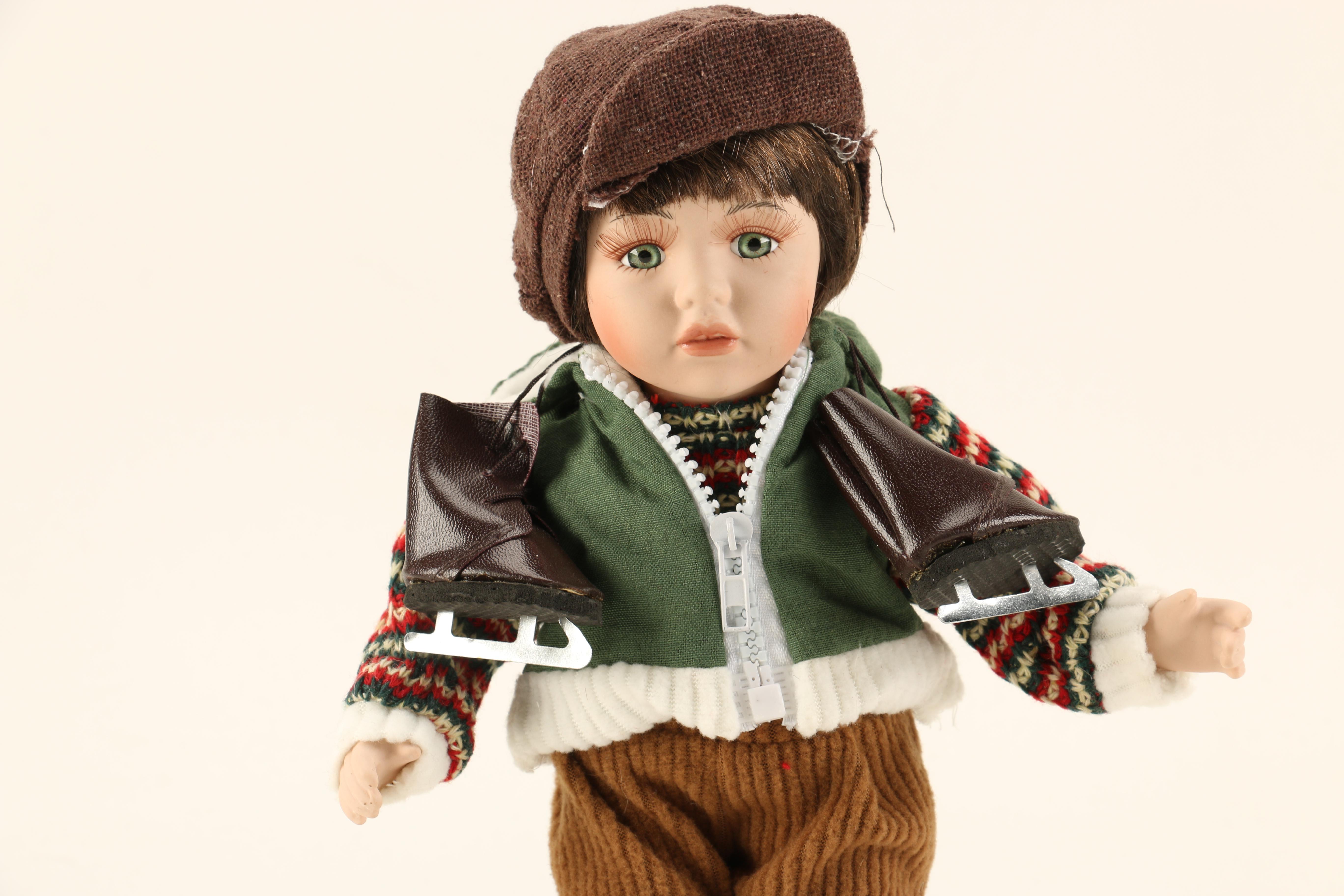 Pair of Porcleain Ice Skater Dolls