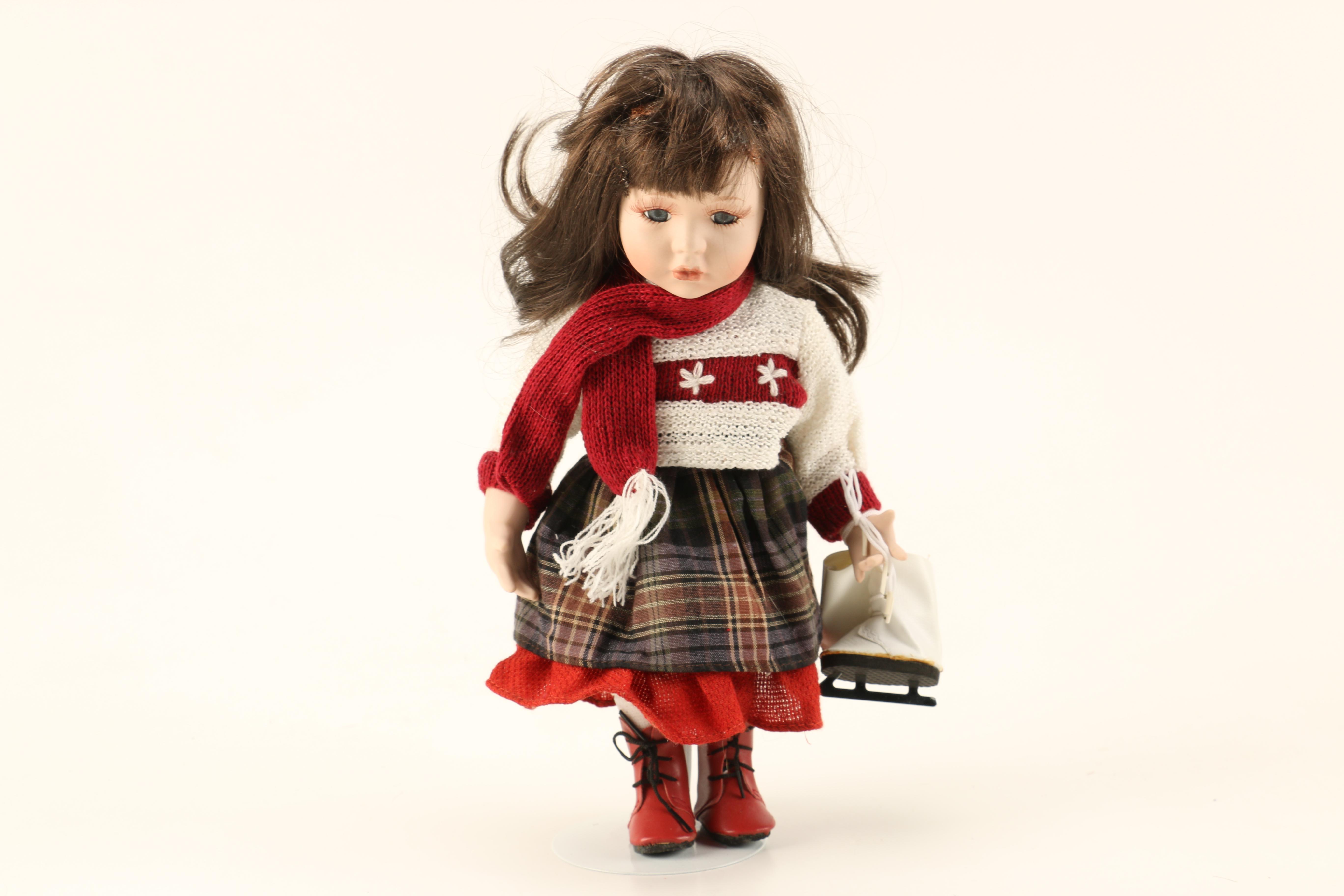 Pair of Porcleain Ice Skater Dolls