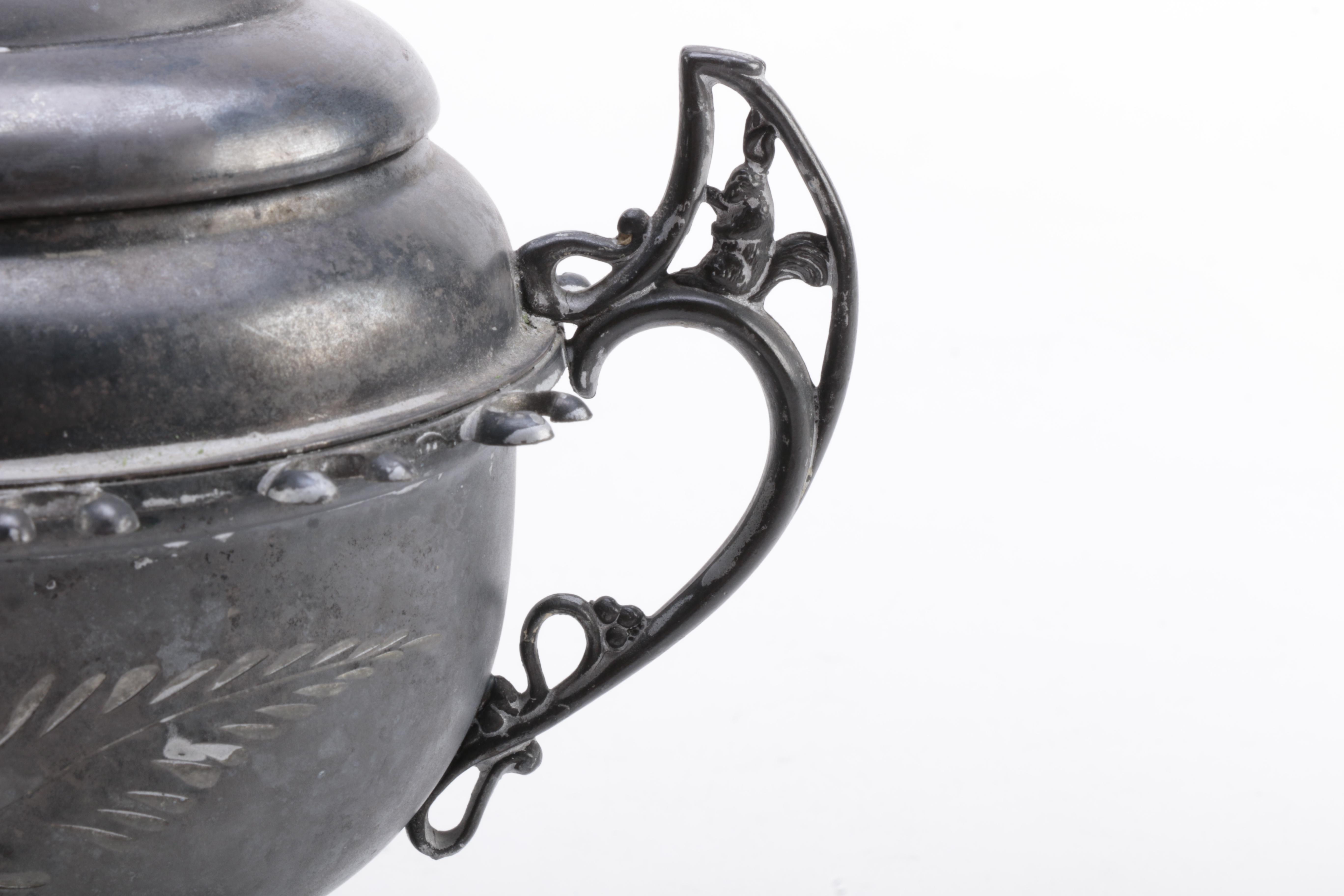 Early 20th Century William A Rogers Quadruple Plate Spooner