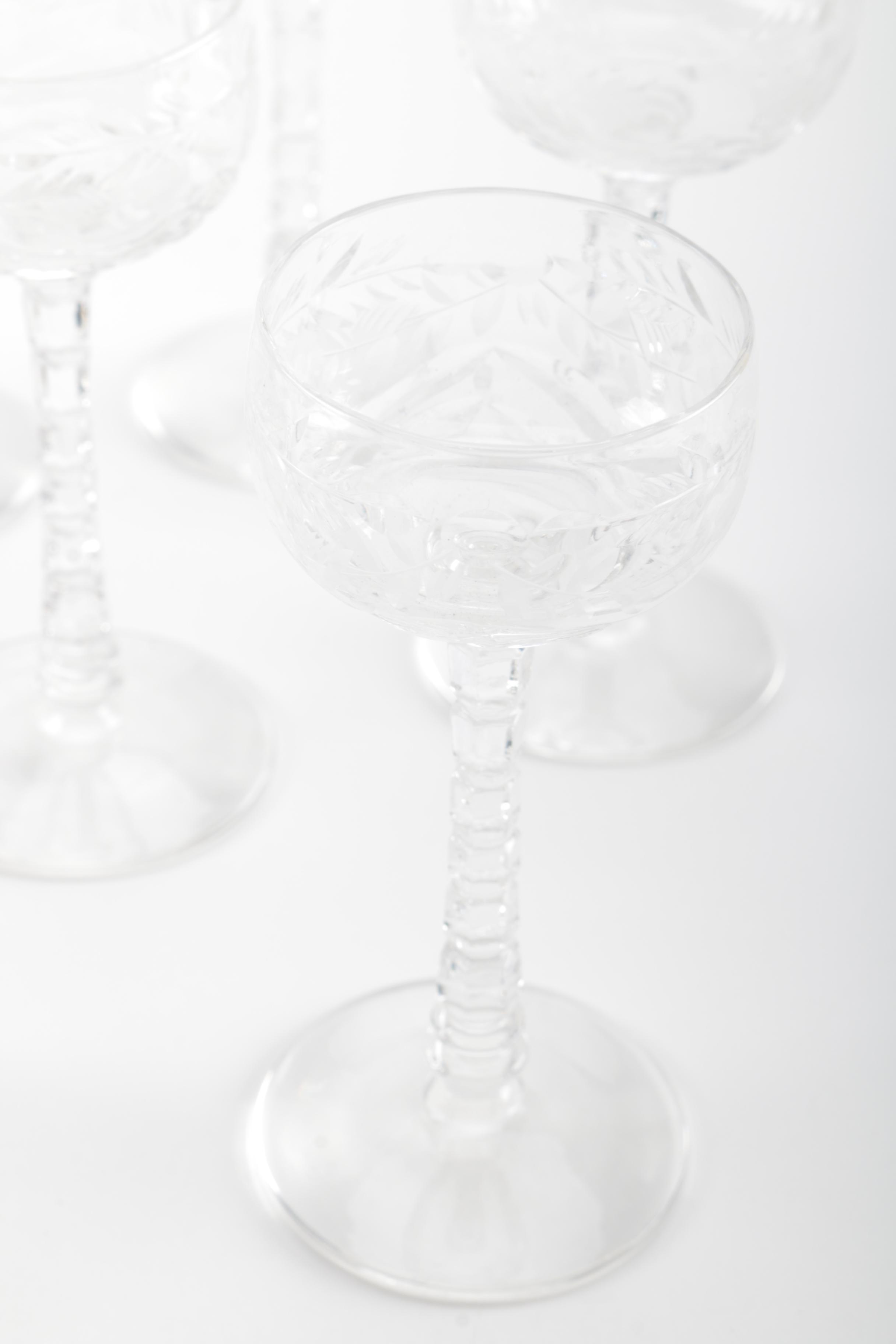 Etched Cordial Glasses