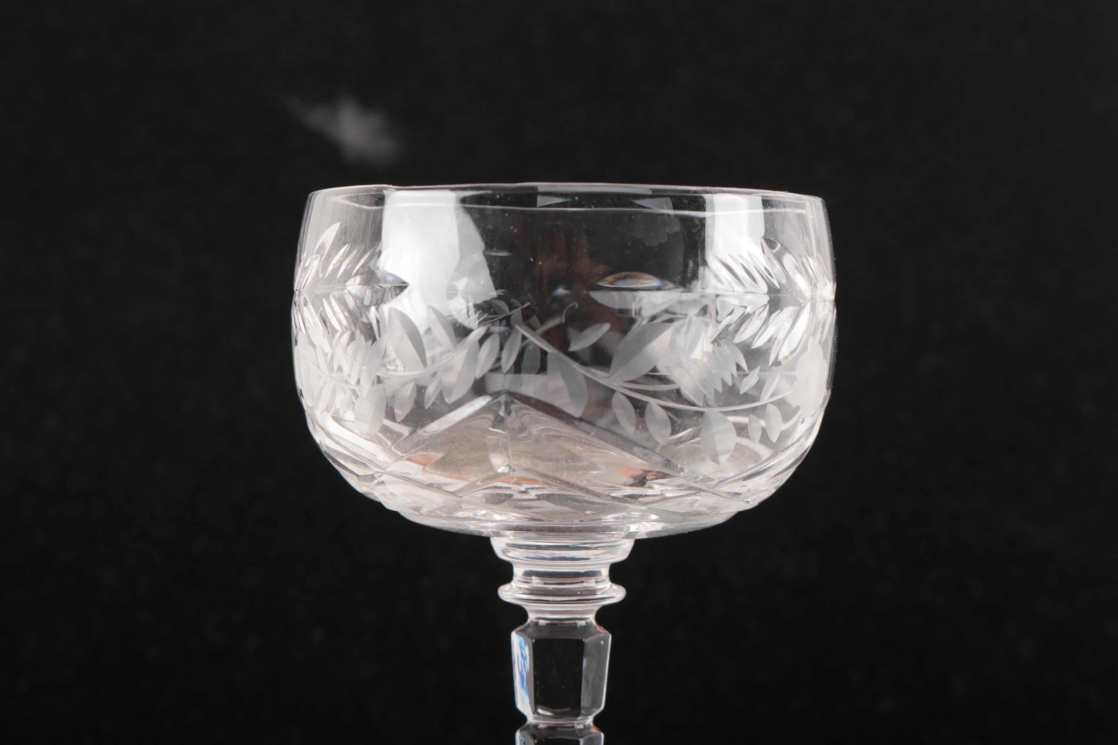 Etched Cordial Glasses