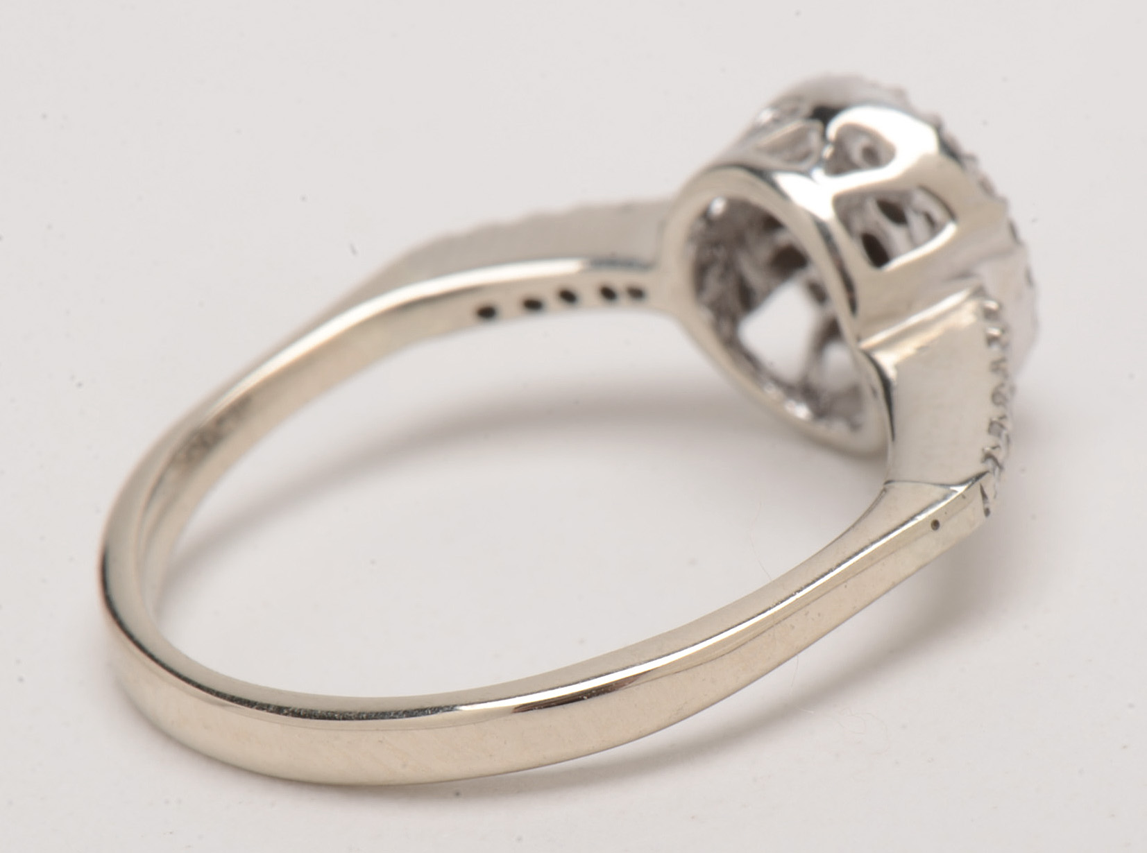 10K and 18K White Gold Irradiated Fancy Blue Diamond Ring