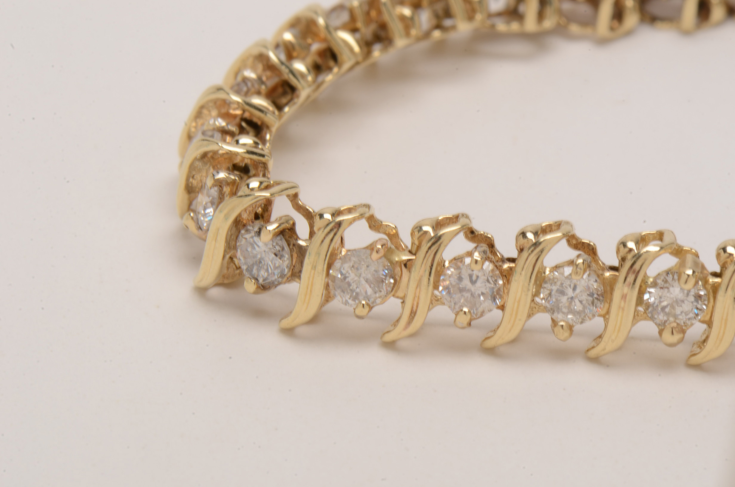 14K Yellow Gold 4.90 CTW Diamond Linked Bracelet