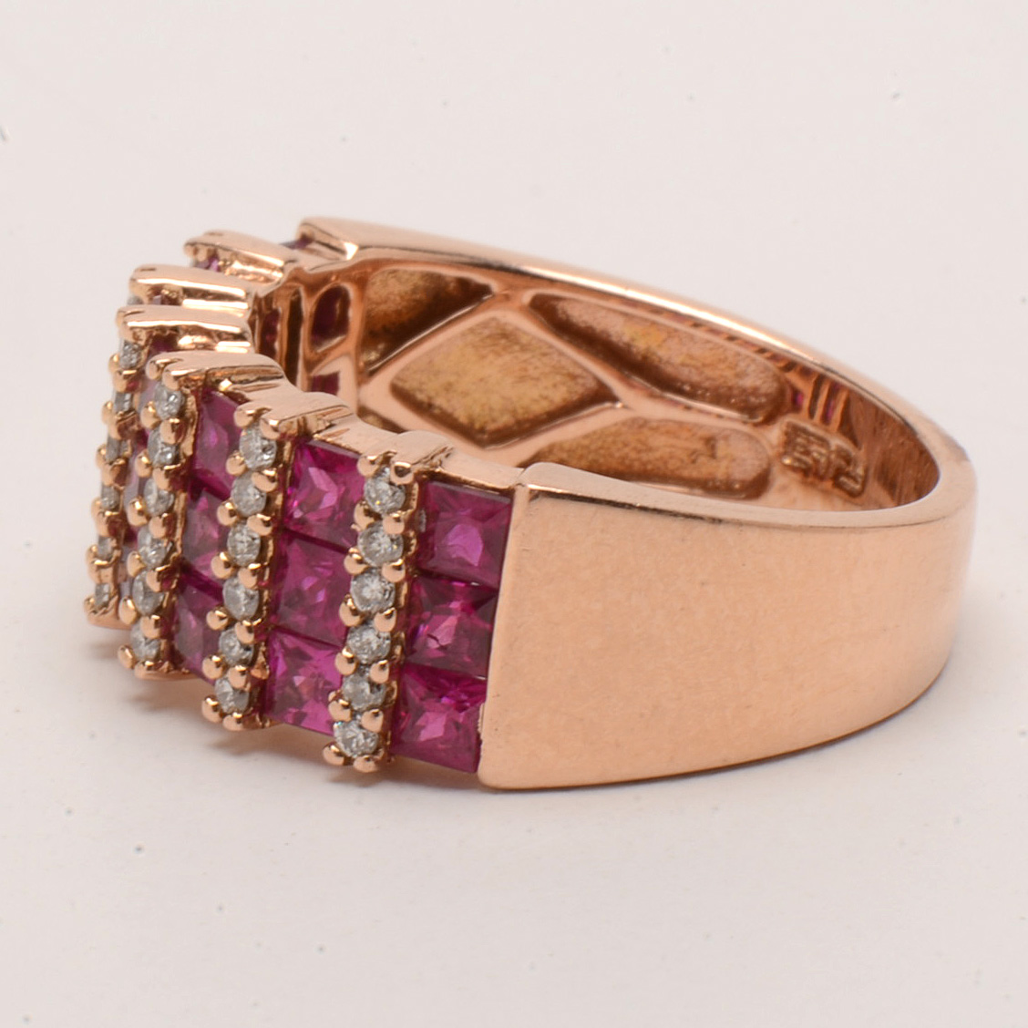 EFFY 14K Yellow Gold Natural Ruby and Diamond Cocktail Ring