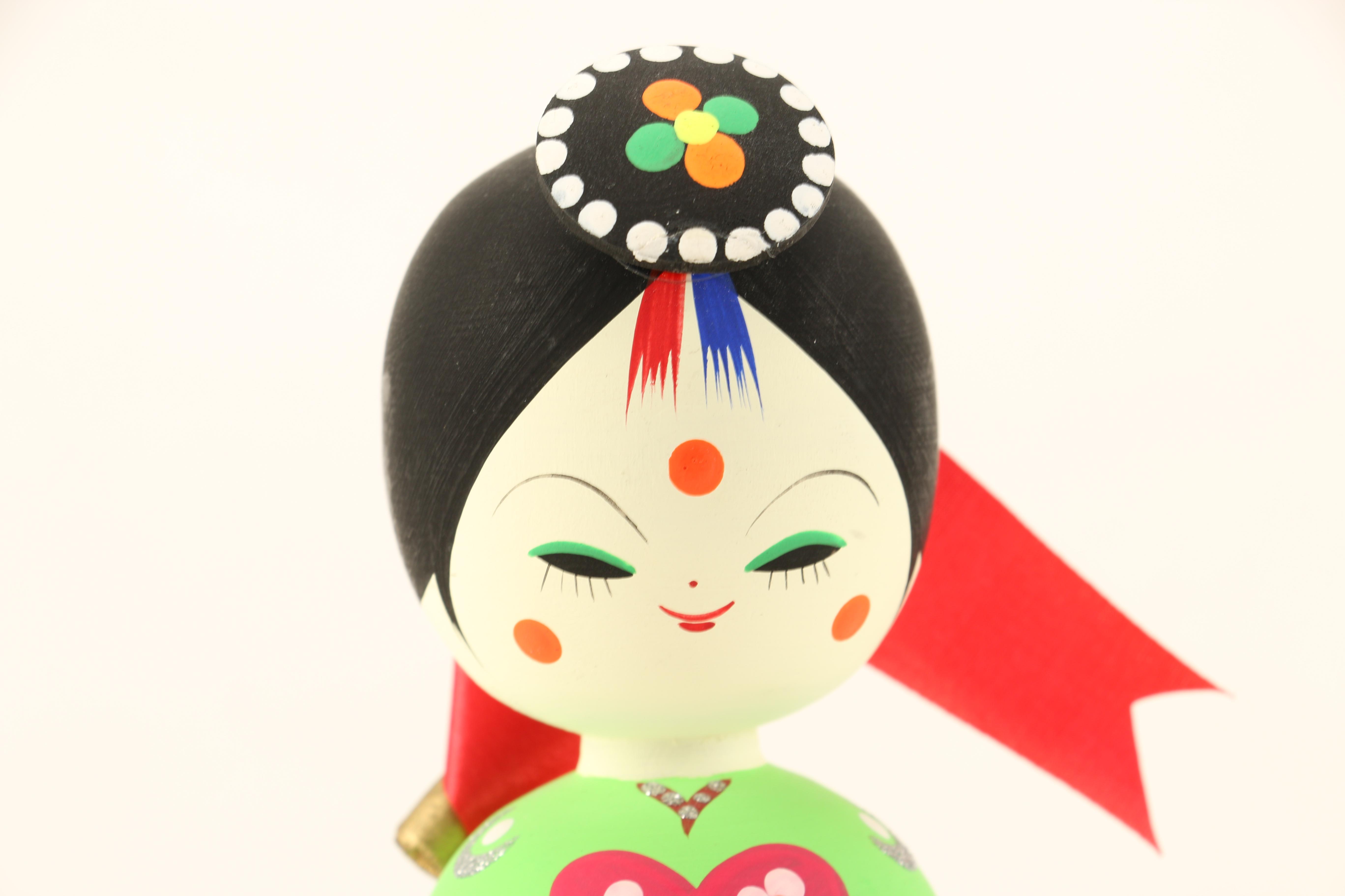 Korean Painted Wood Doll Couple