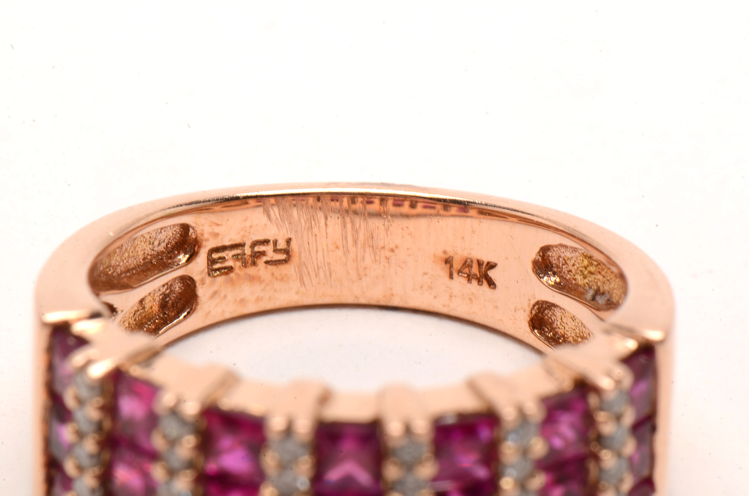 EFFY 14K Yellow Gold Natural Ruby and Diamond Cocktail Ring