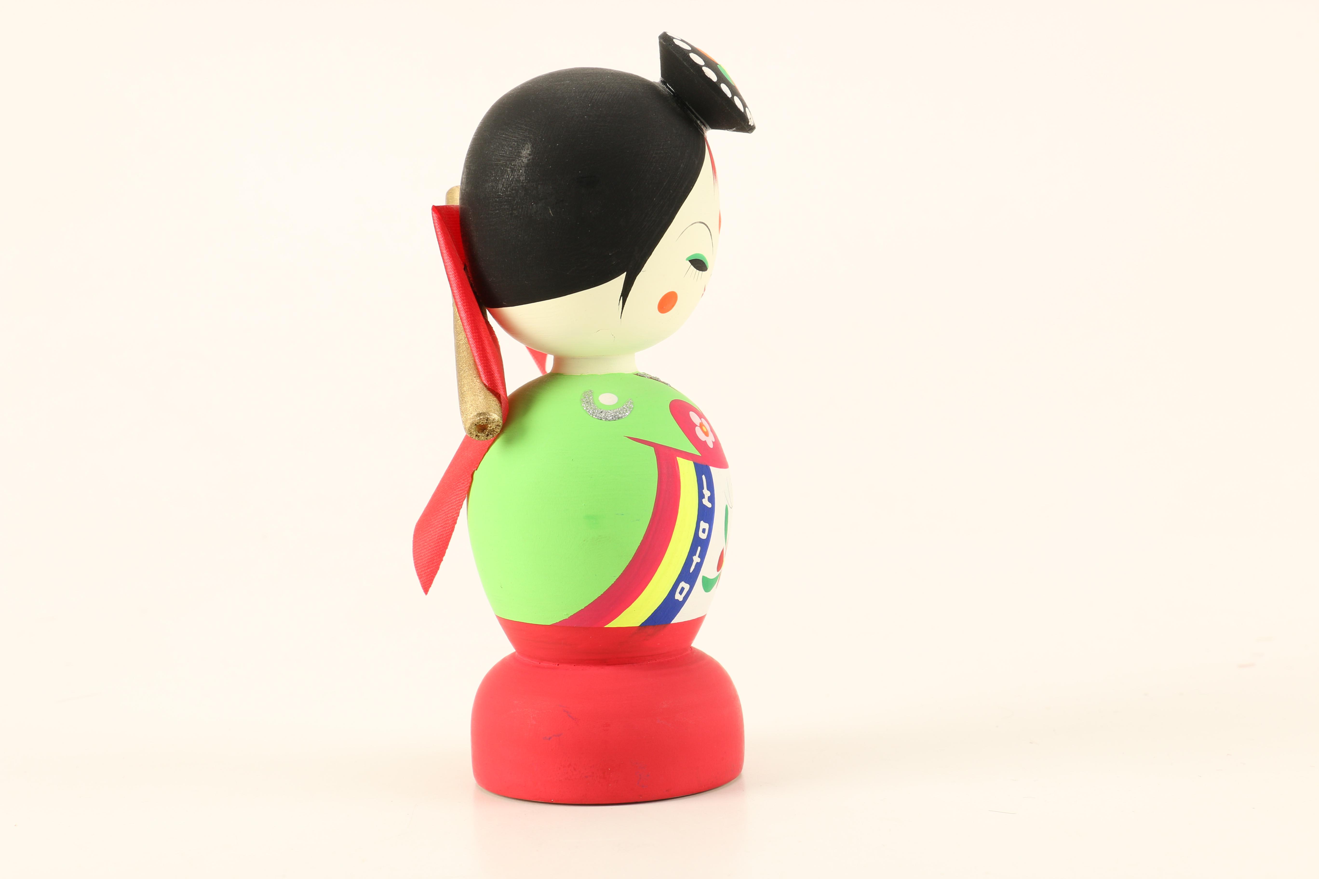 Korean Painted Wood Doll Couple