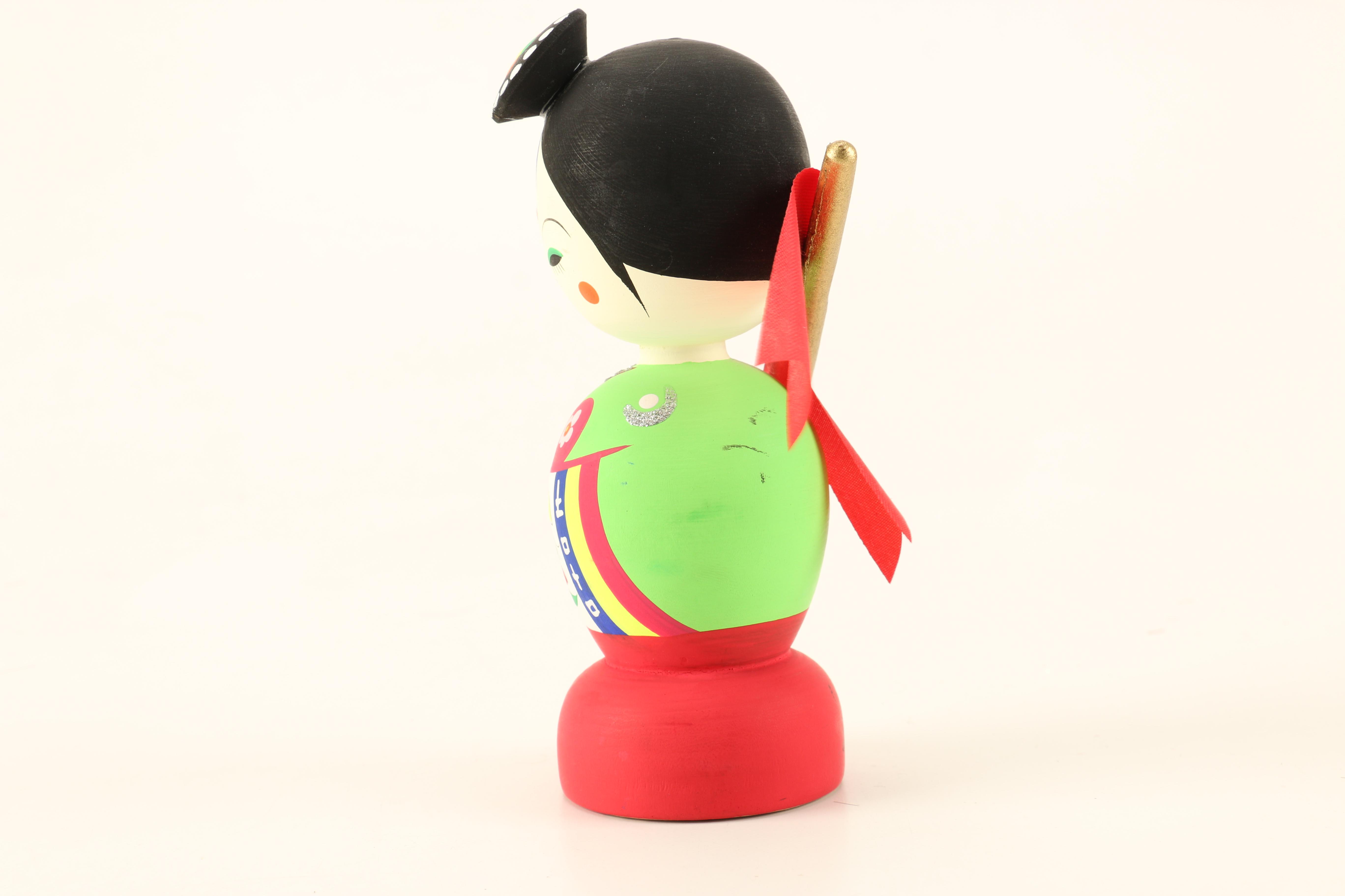 Korean Painted Wood Doll Couple