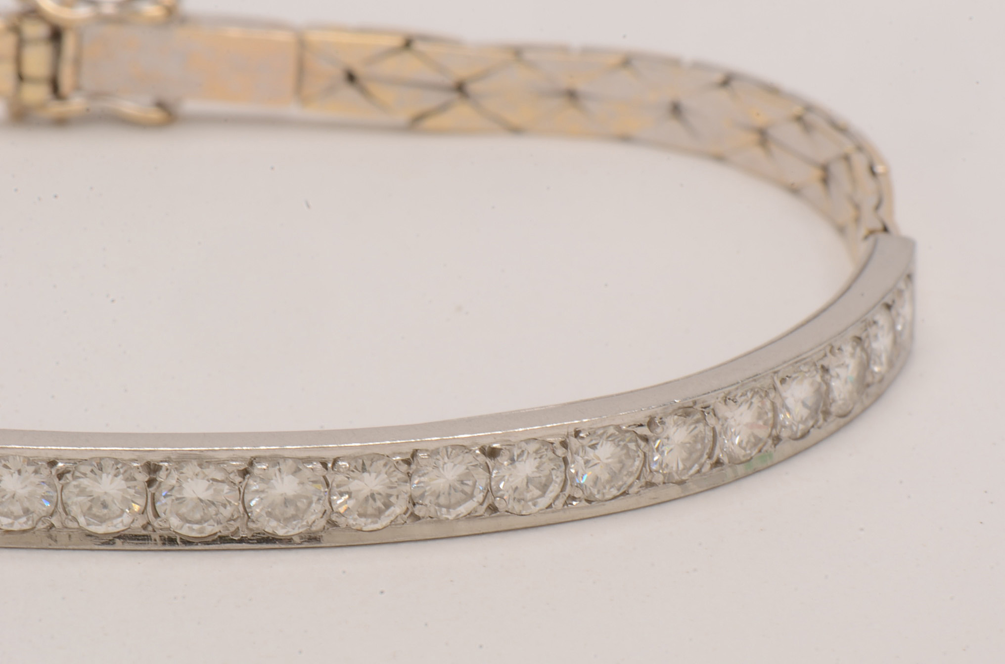 Platinum 14K White Gold 2.30 CTW Diamond Linked Bracelet