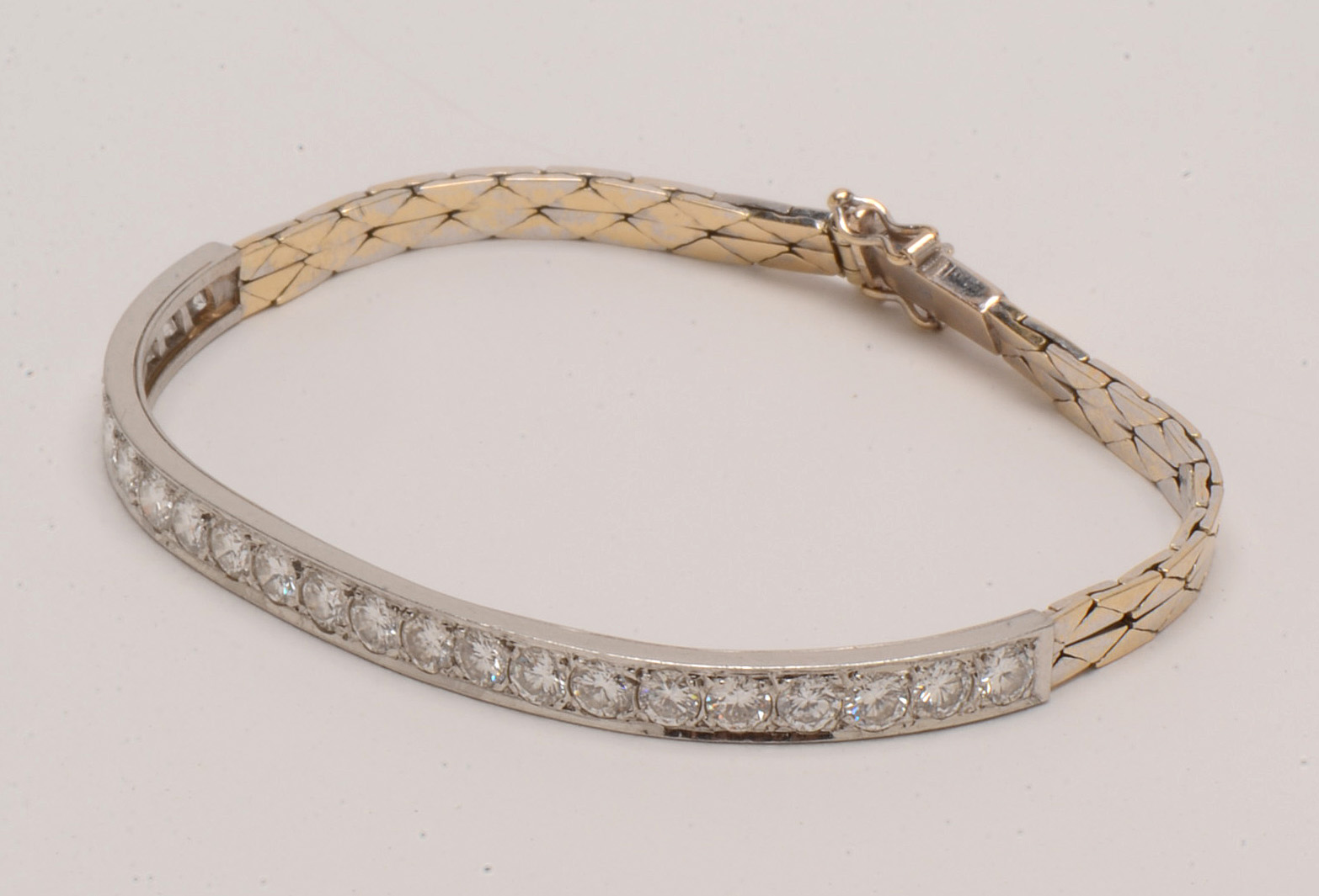 Platinum 14K White Gold 2.30 CTW Diamond Linked Bracelet