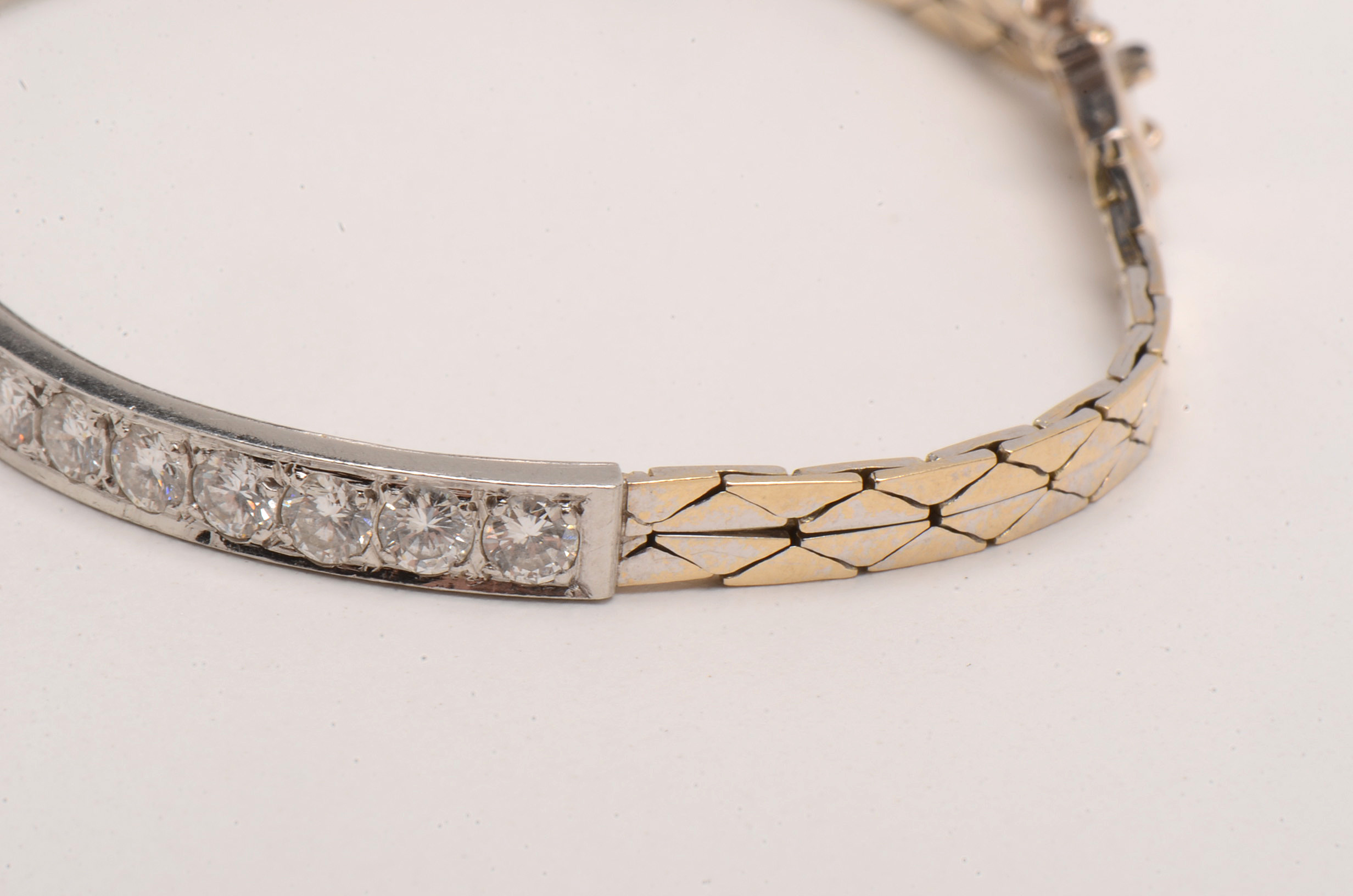 Platinum 14K White Gold 2.30 CTW Diamond Linked Bracelet