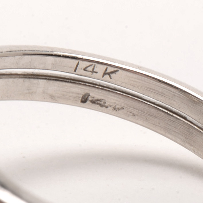 14K White Gold Diamond Bridal Ring Set