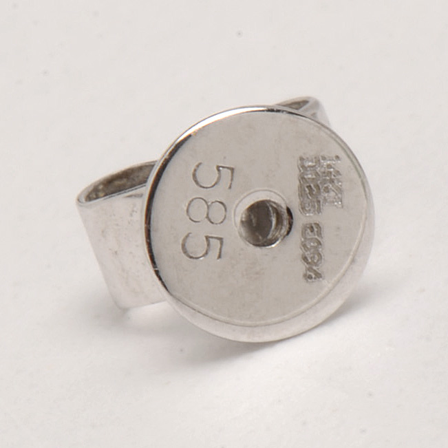 Pair of 14K White Gold Natural Emerald Diamond Stud Earrings