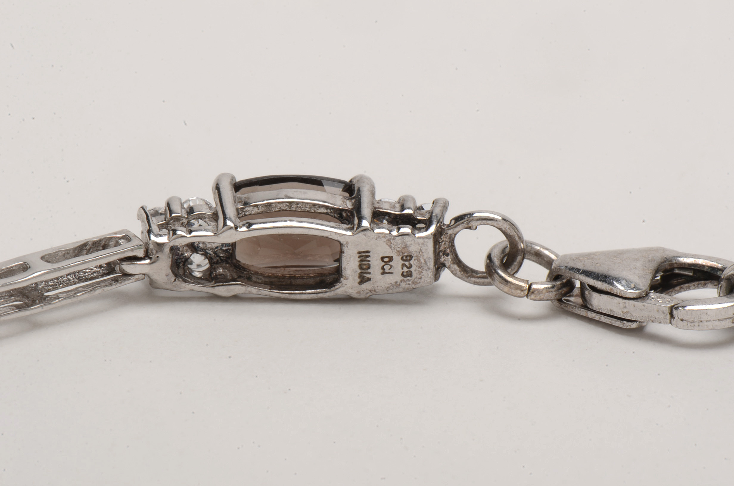 Pairing of Sterling Silver Jewelry with Smoky Quartz and CZs