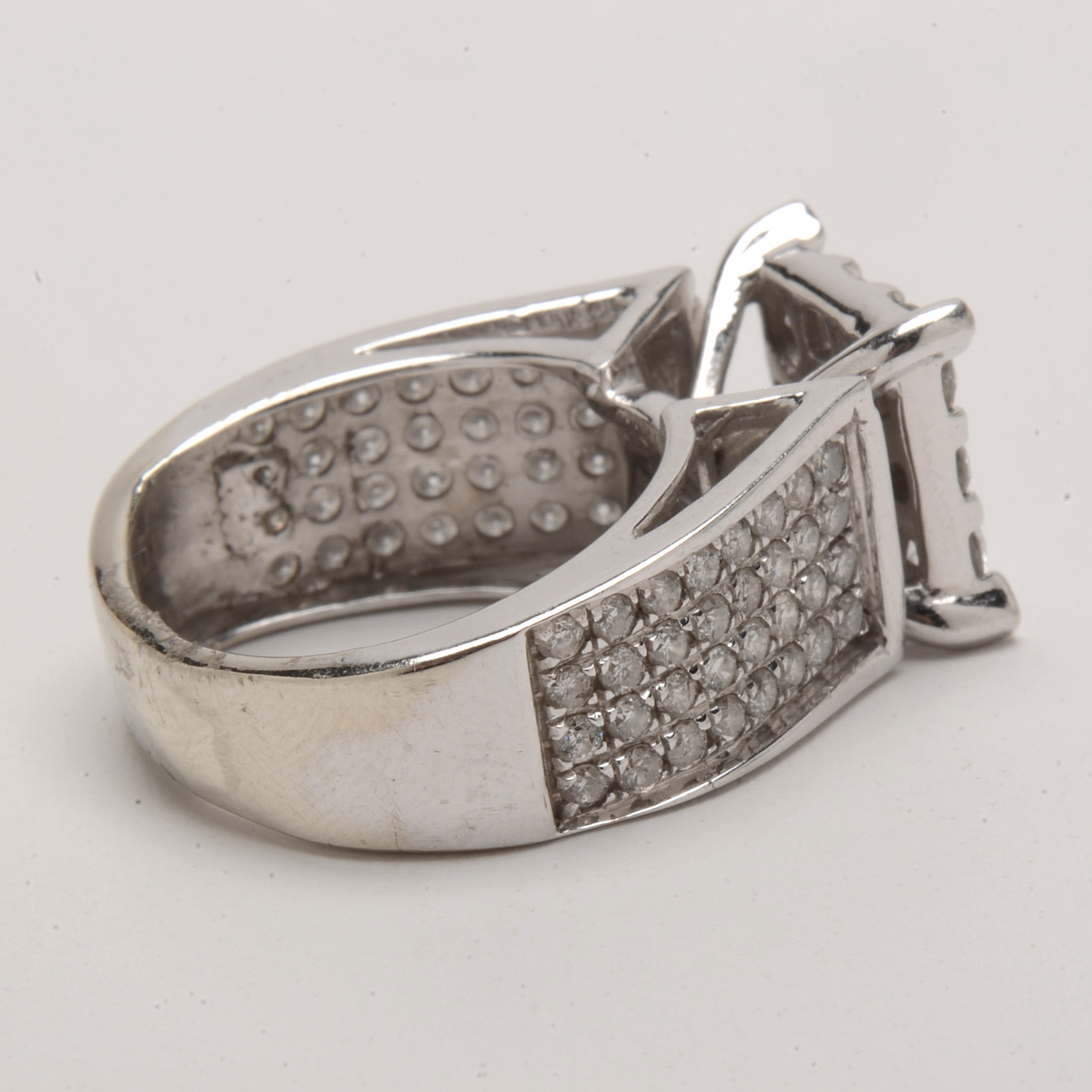 10K White Gold 1.68 CTW Diamond Statement Ring