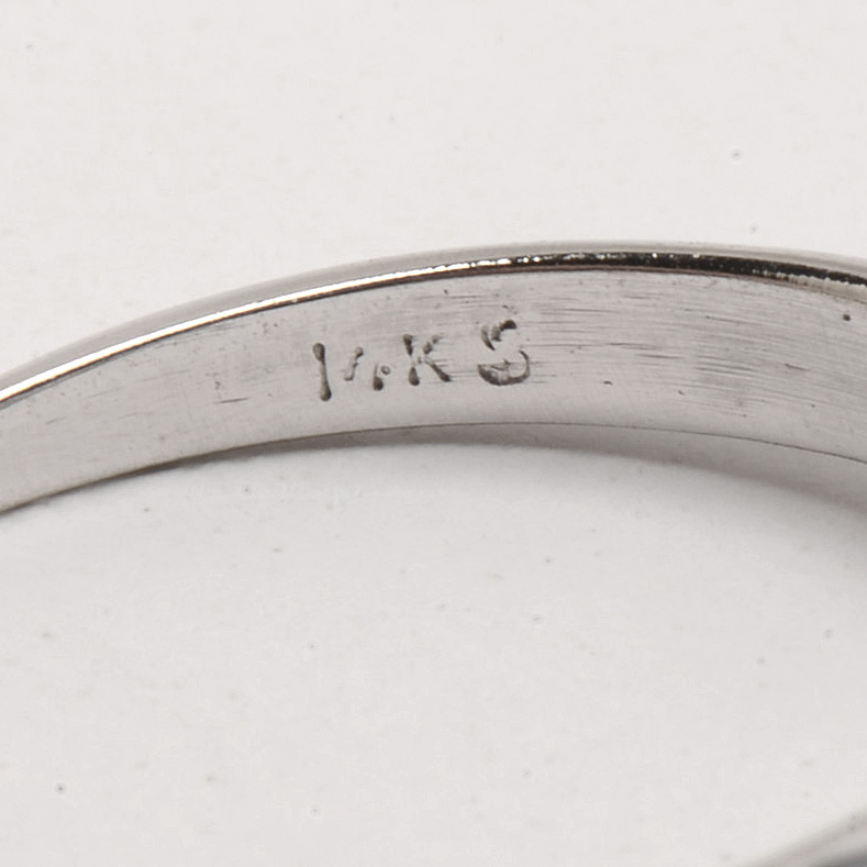 14K White Gold Solitaire Diamond Ring