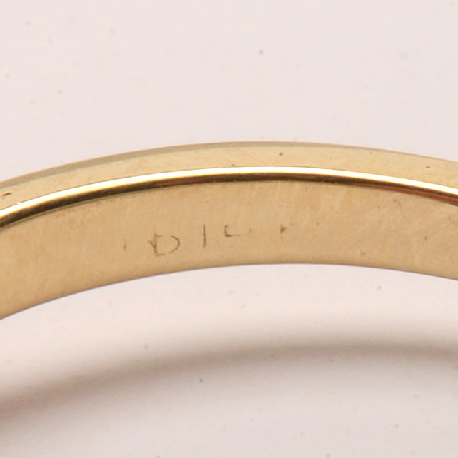 14K Yellow Gold Five Diamond Accent Ring