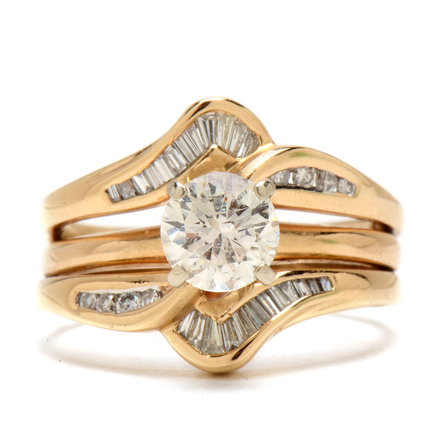 14K Yellow Gold 1.27 CTW Diamond Bridal Ring Set