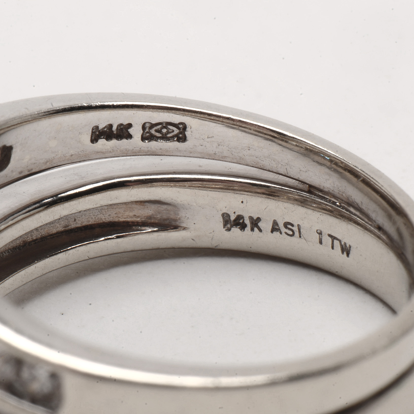 14K White Gold 1.42 CTW Diamond Bridal Ring Set