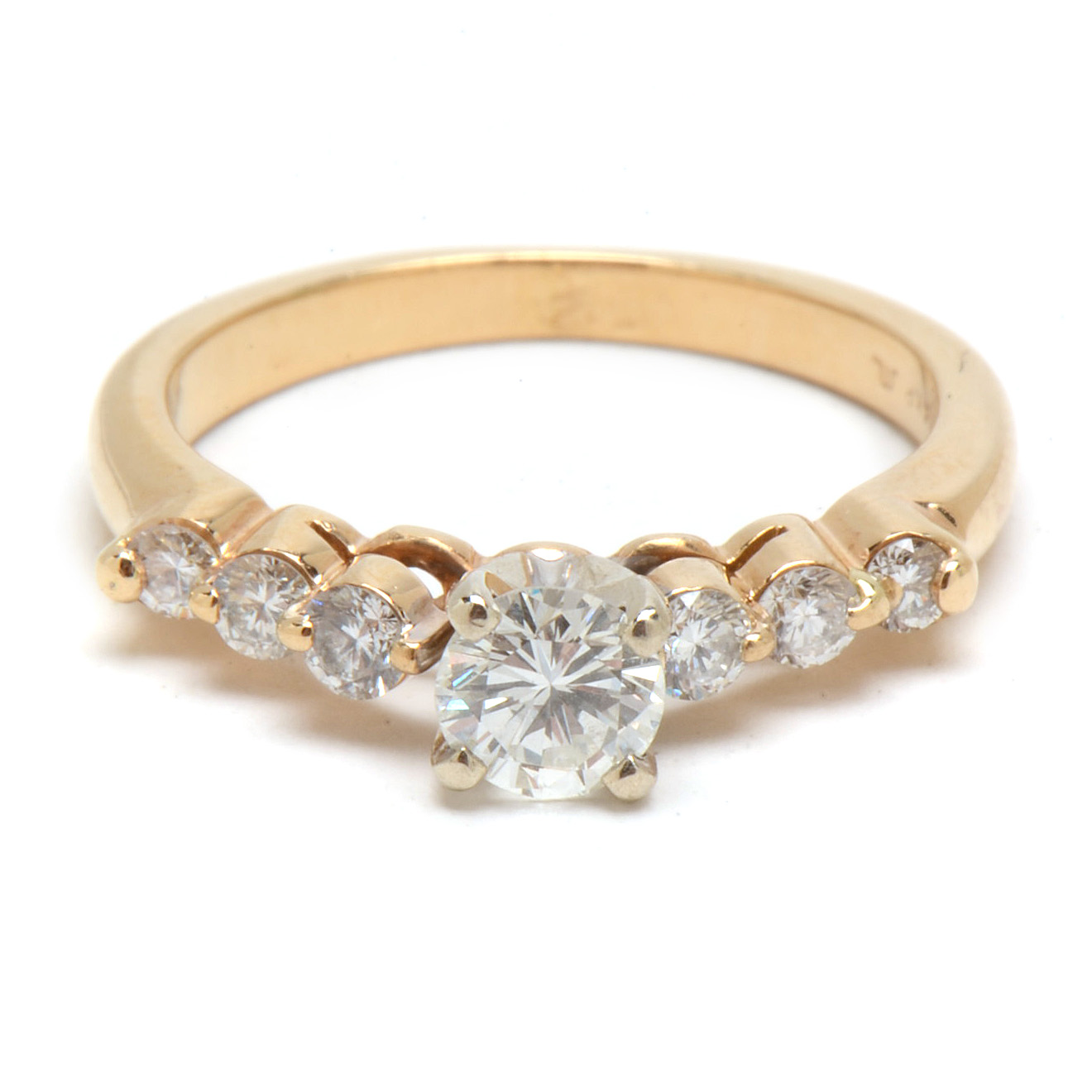 14K Yellow Gold Diamond Bridal Ring Set