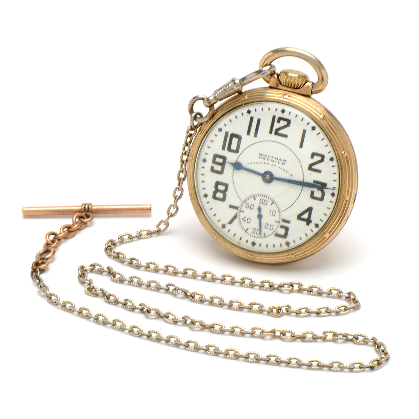 Vintage Waltham Premier Vanguard Open Face Pocket Watch
