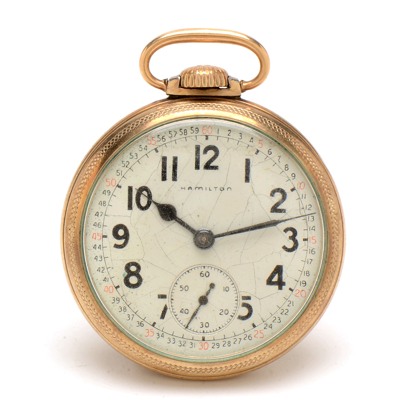 Vintage Hamilton Gold Filled Open Face Pocket Watch