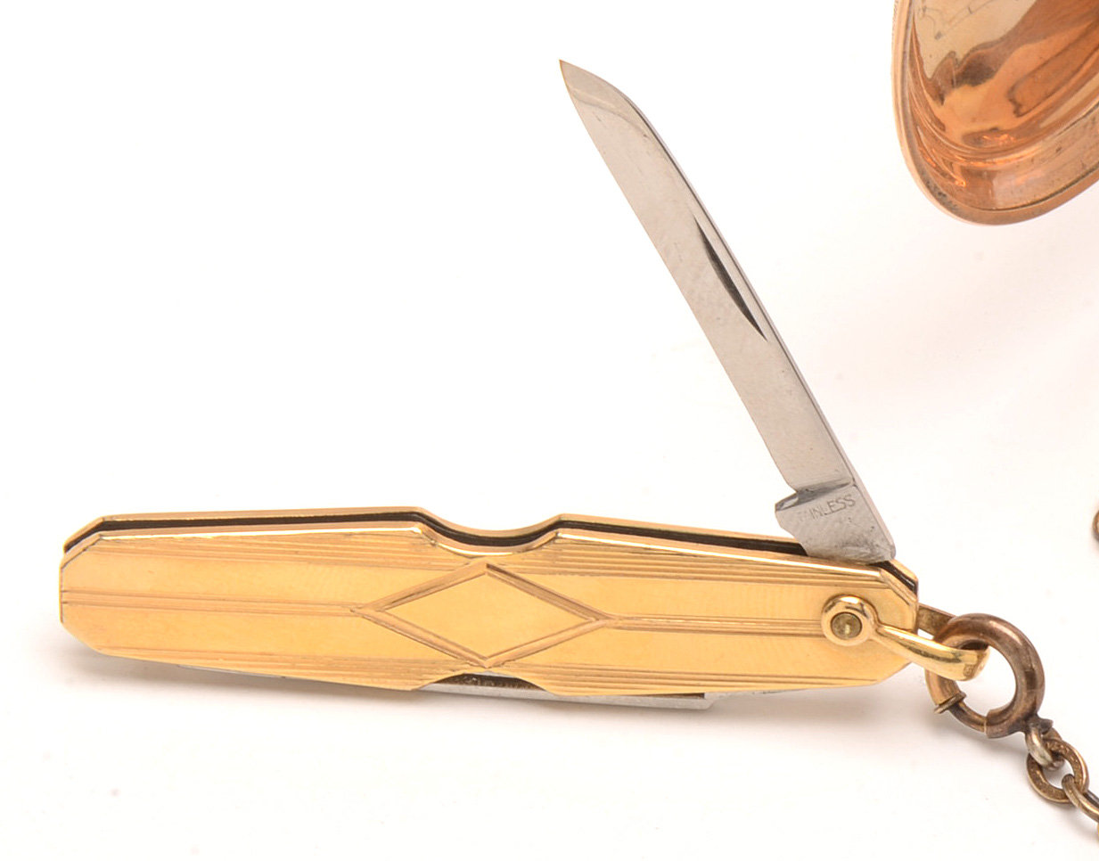 Antique Elgin Gold Filled Full Hunter Pocket Watch with Fob Chain