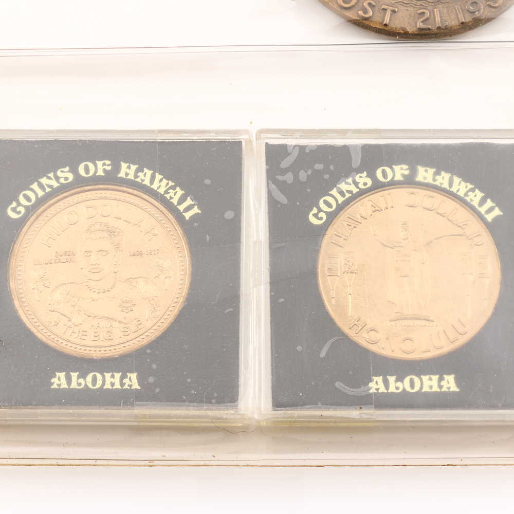 Uncirculated 1965 Guatemalan Coin Set and Hawaiian Medals and Coins