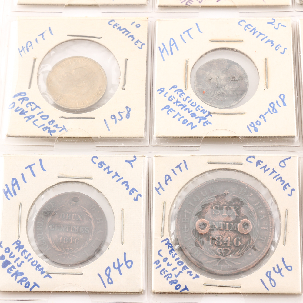 Assortment of Coins From Guyana and Haiti 1841-1967