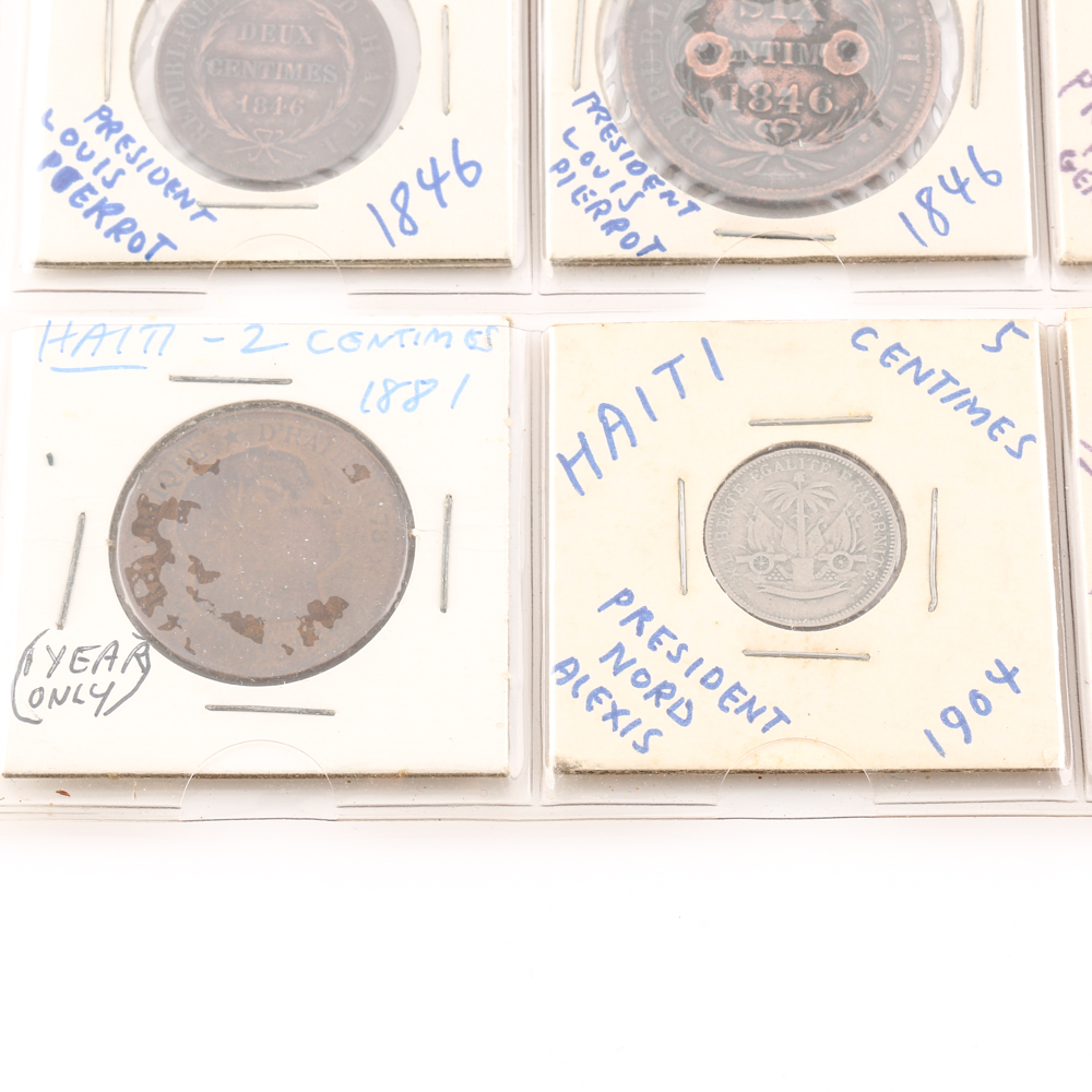 Assortment of Coins From Guyana and Haiti 1841-1967