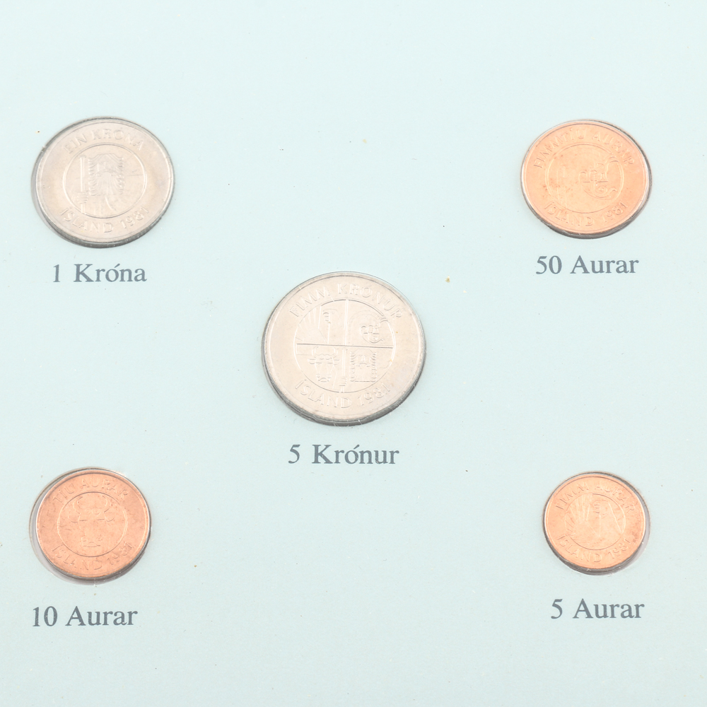 1981 Republic of Iceland Coin Set