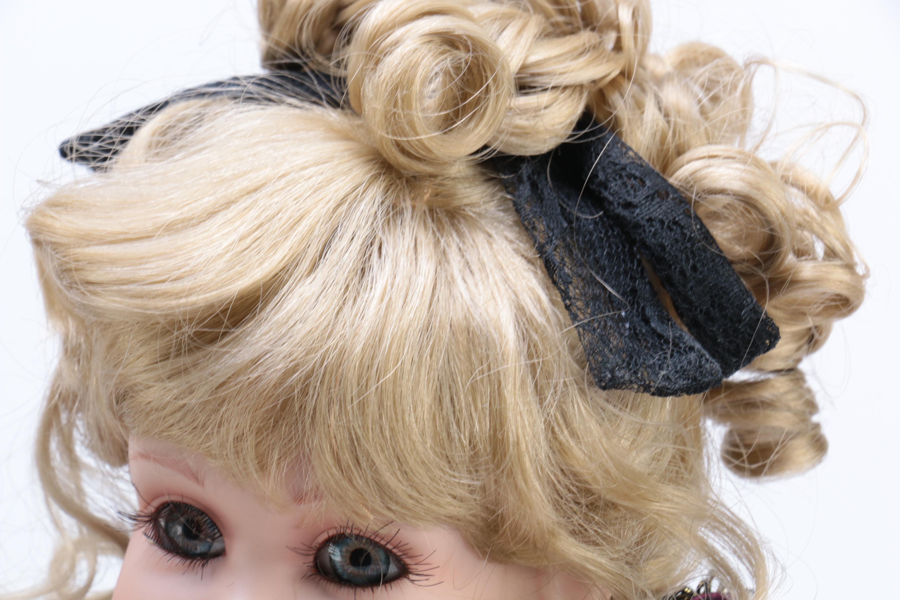 Three Porcelain Dolls Including Hamilton Collection