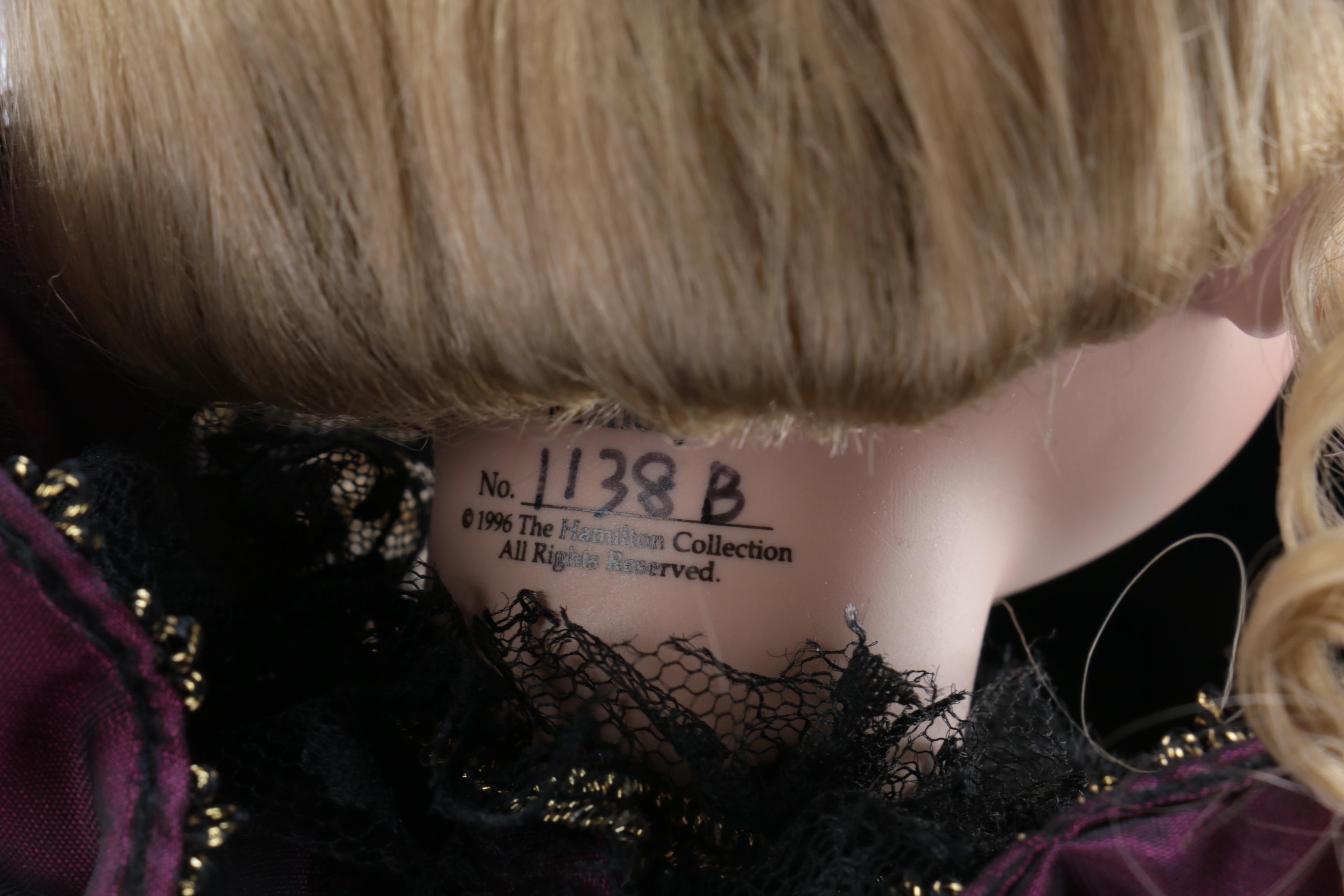 Three Porcelain Dolls Including Hamilton Collection