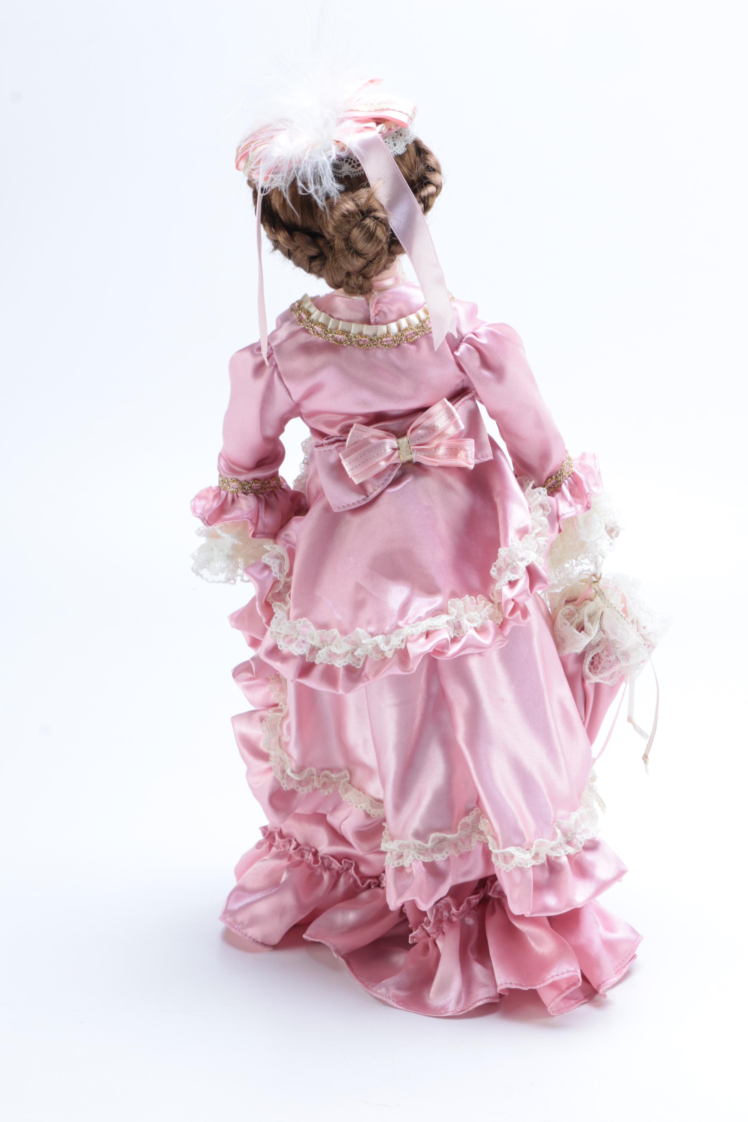 Three Porcelain Dolls Including Hamilton Collection