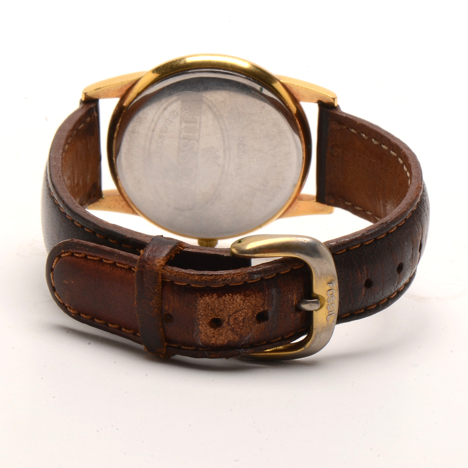 Fossil Green Dial with Leather Band Watch