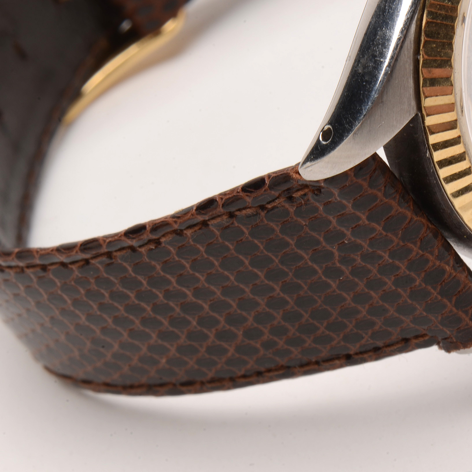 Late 1960s Rolex Date 14K Yellow Gold Bezel Watch with Box