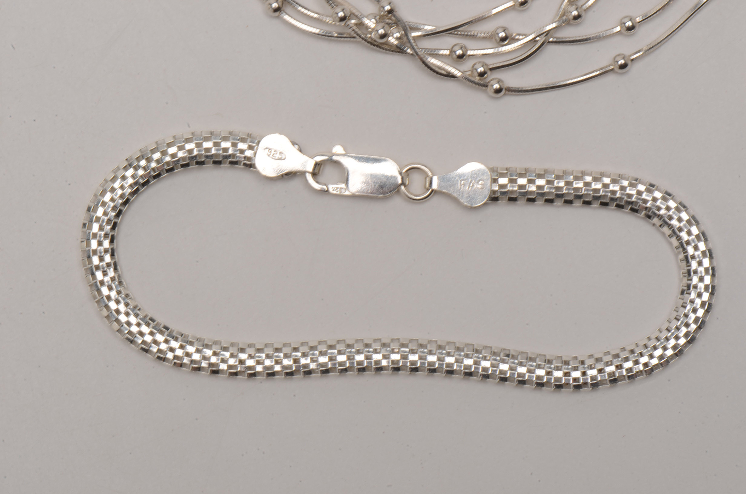 Three Sterling Silver Bracelets