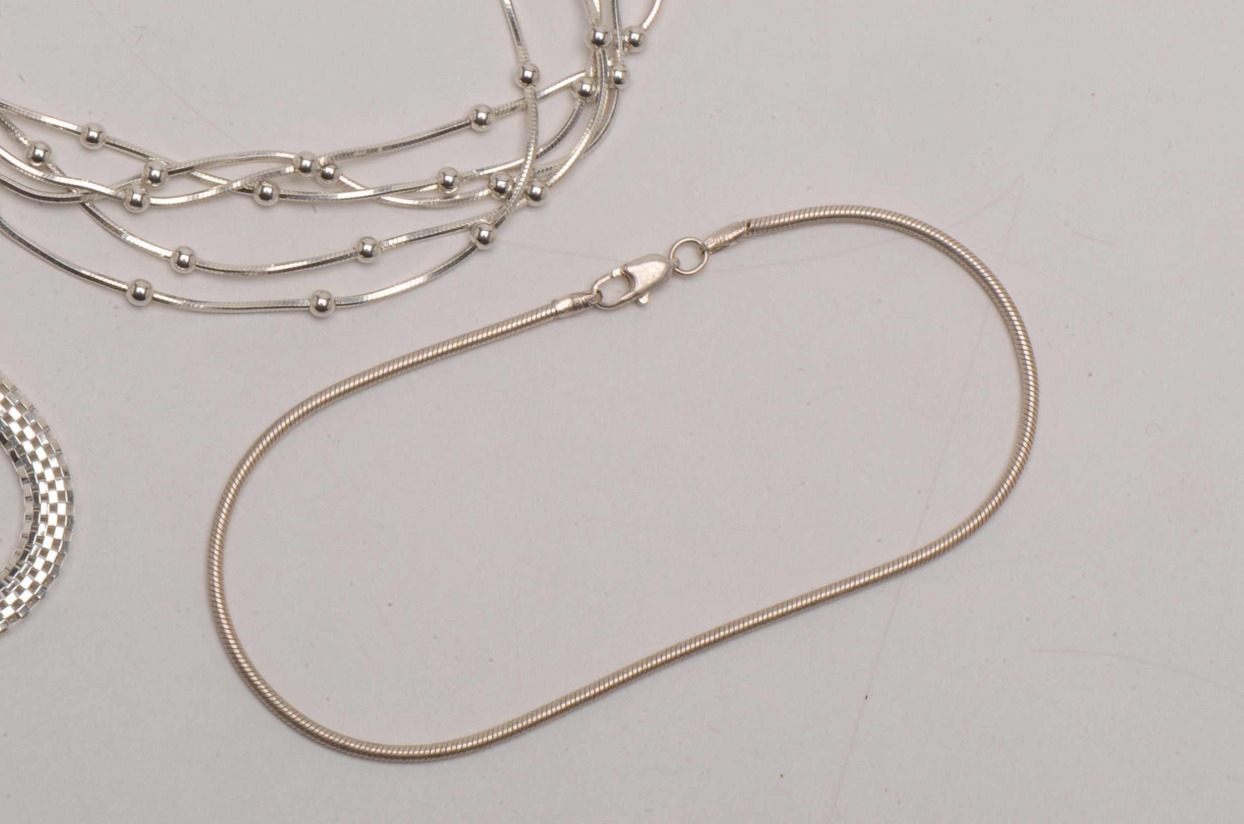 Three Sterling Silver Bracelets