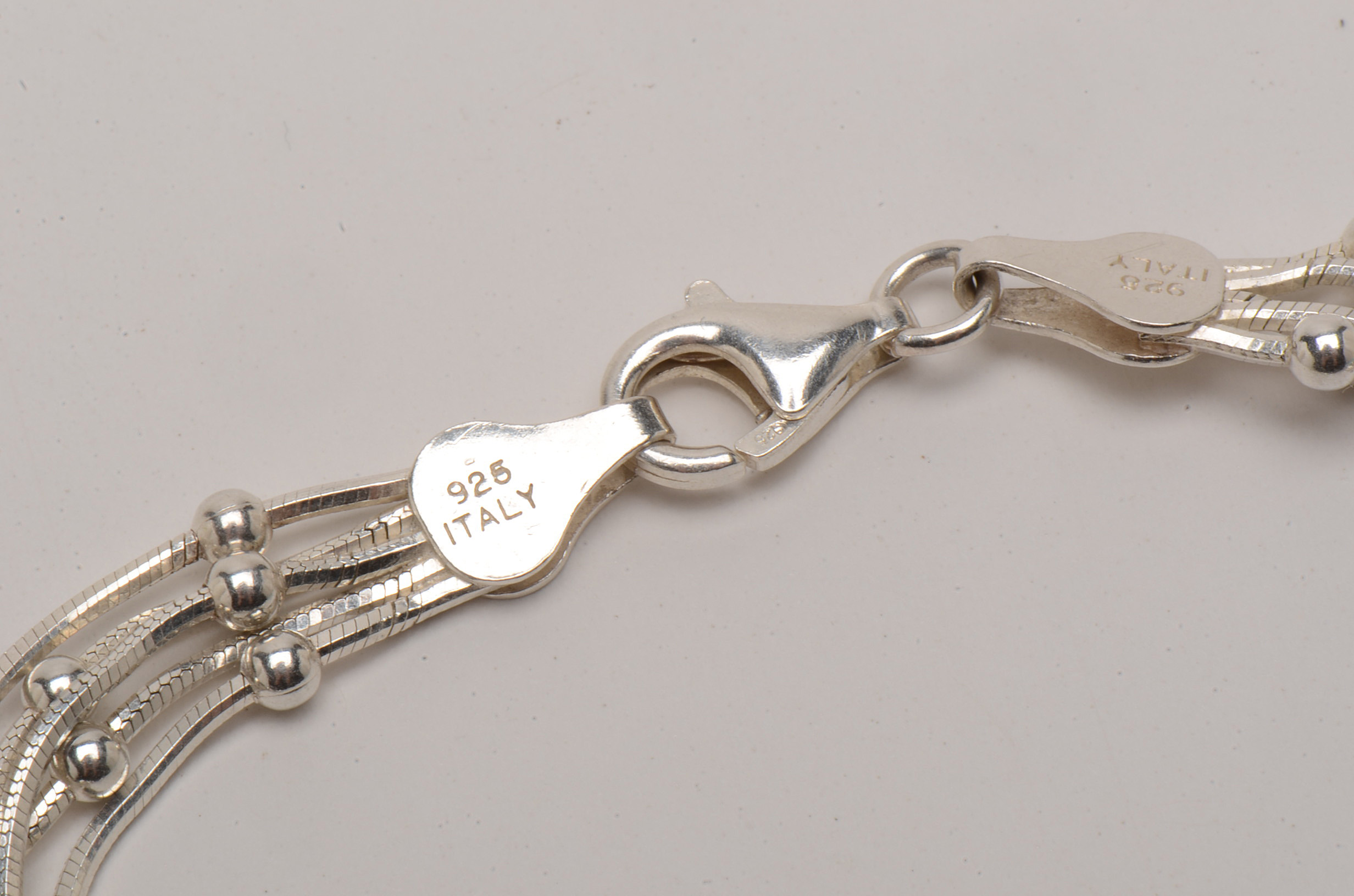 Three Sterling Silver Bracelets