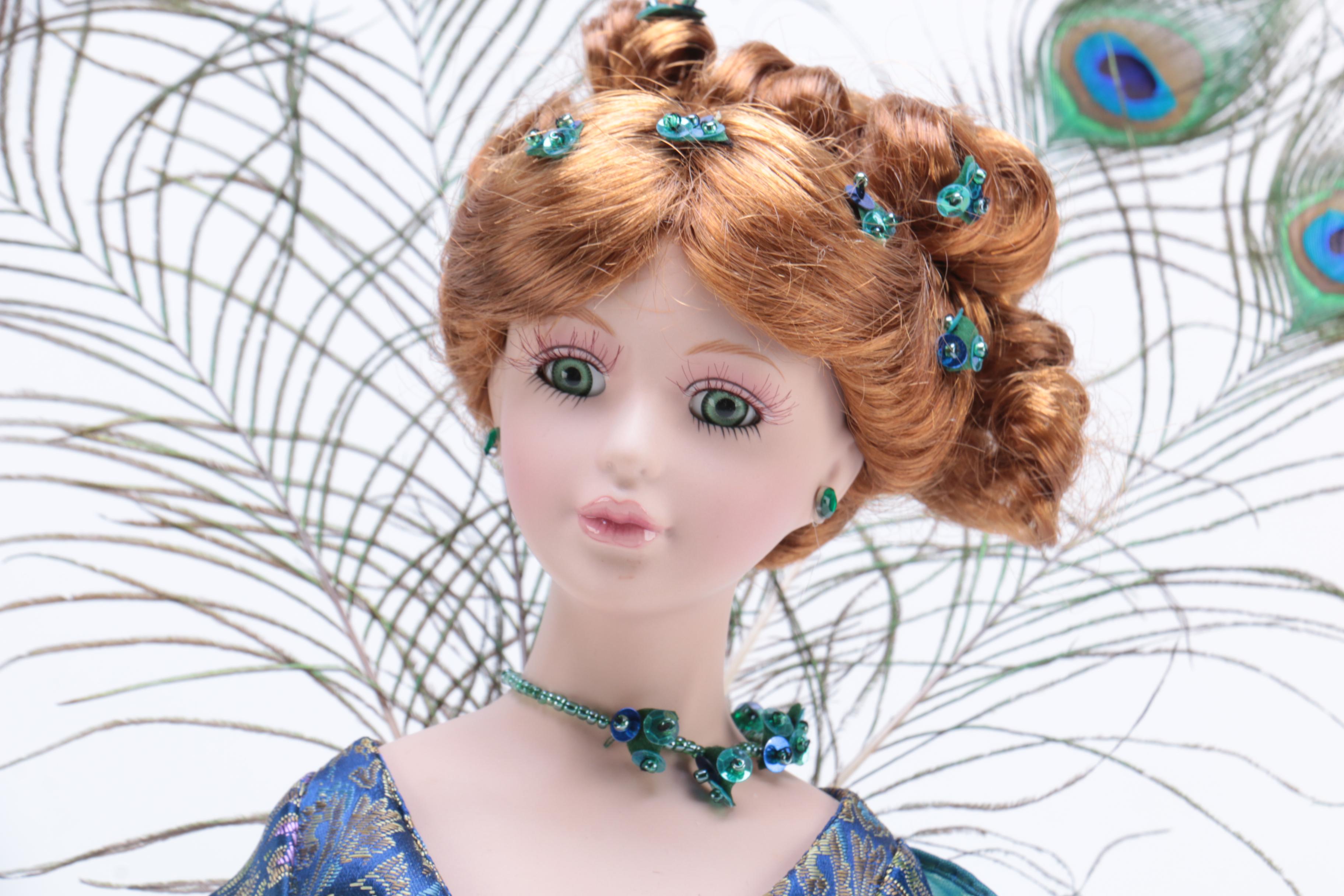 Porcelain Peacock Doll