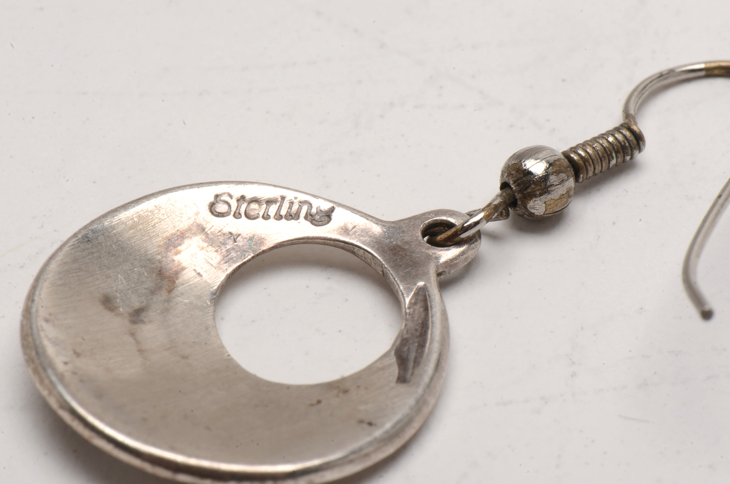 Three Sterling Silver French Hook Pierced Earring Lot