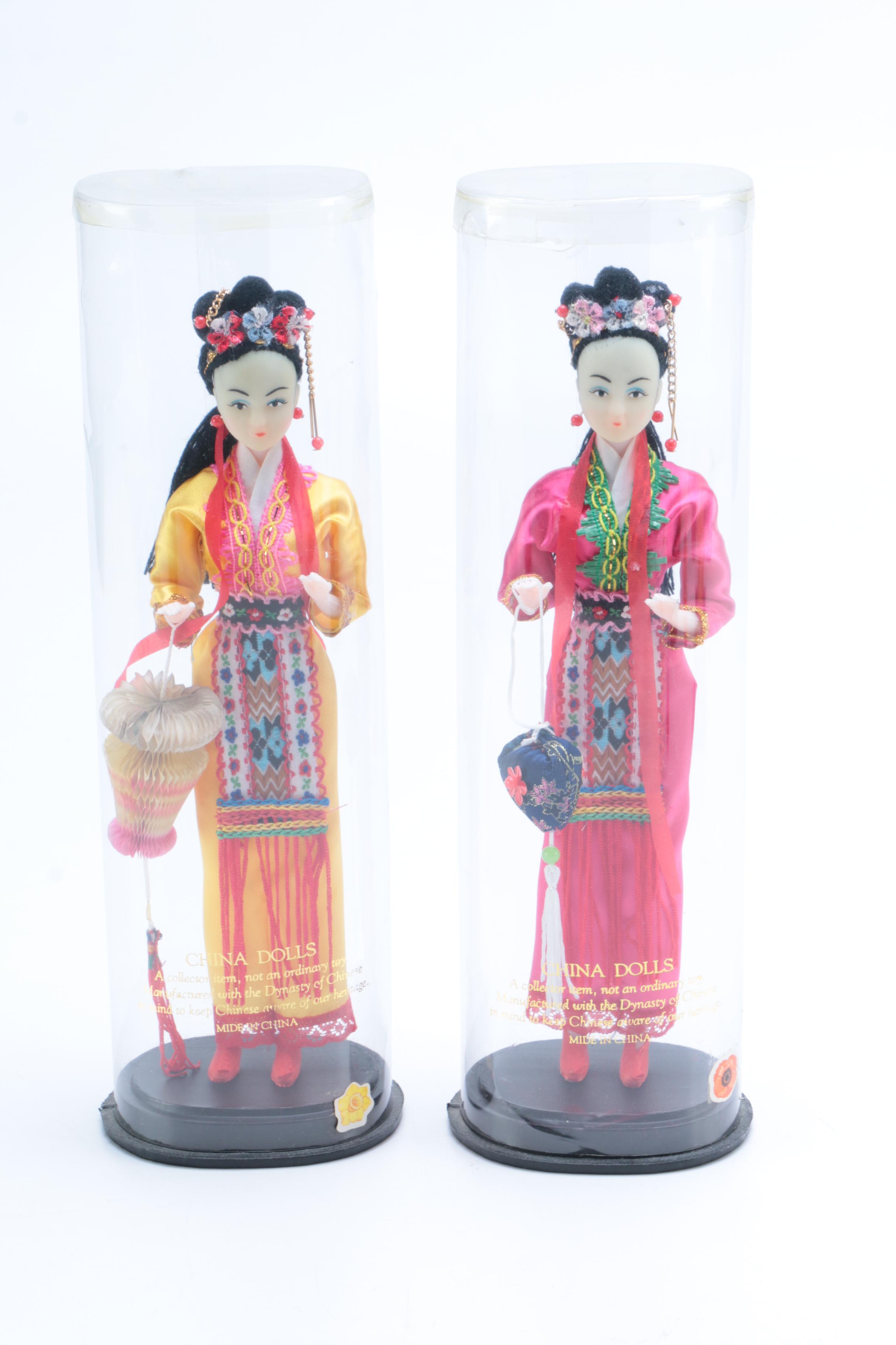 Collection of Four Asian Dolls