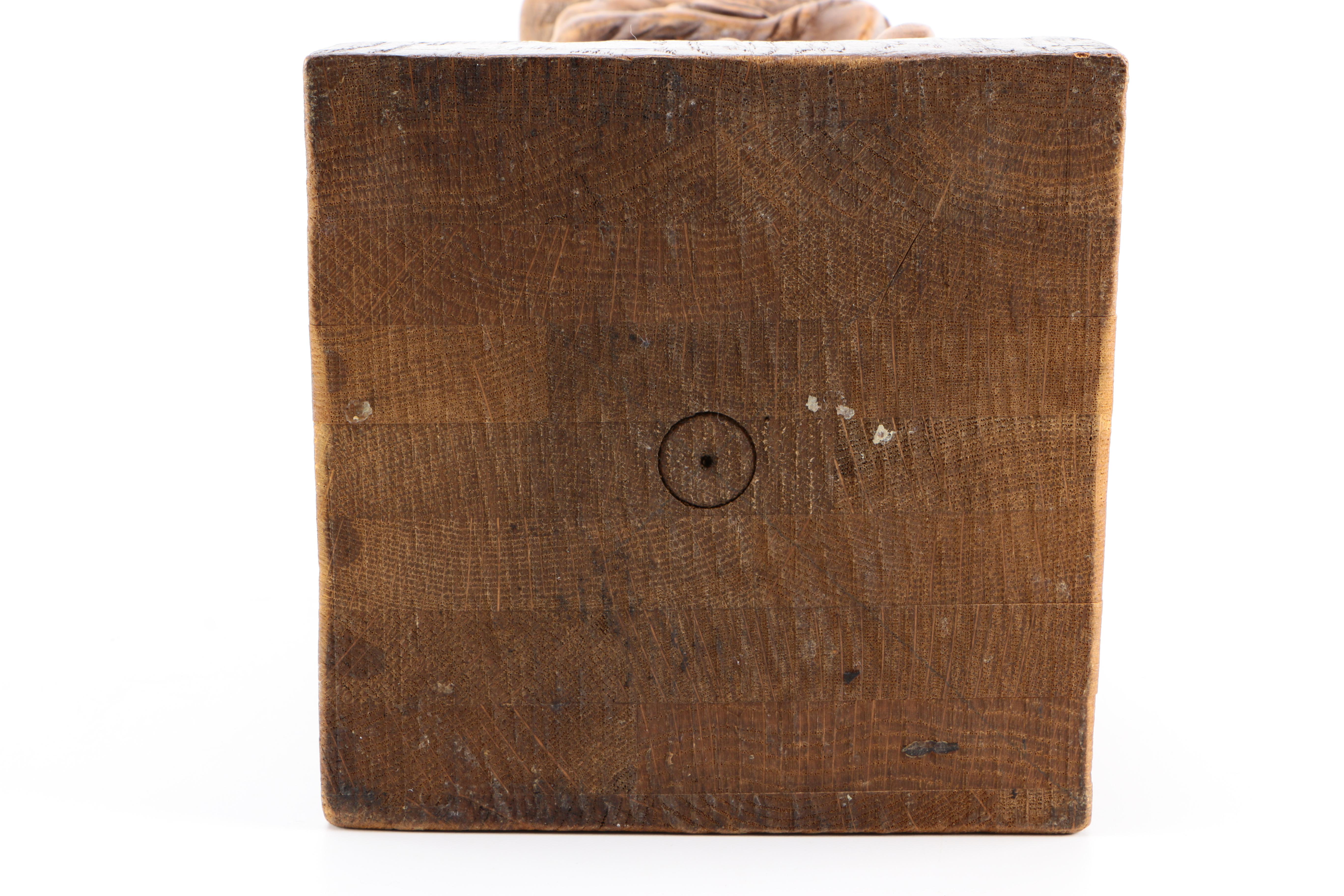 Carved Wooden Owl Sculpture