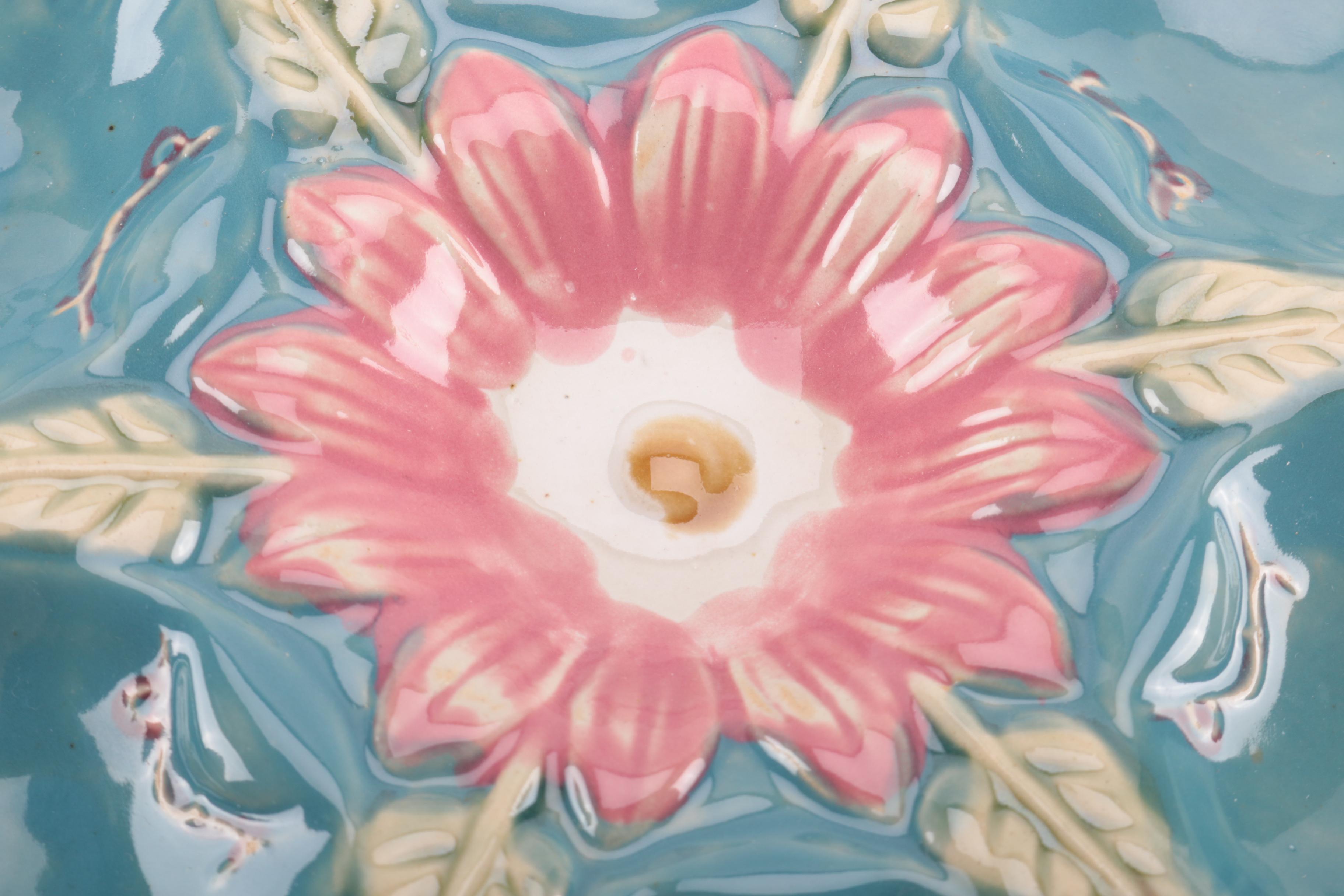 Contemporary Majolica Oyster Platter