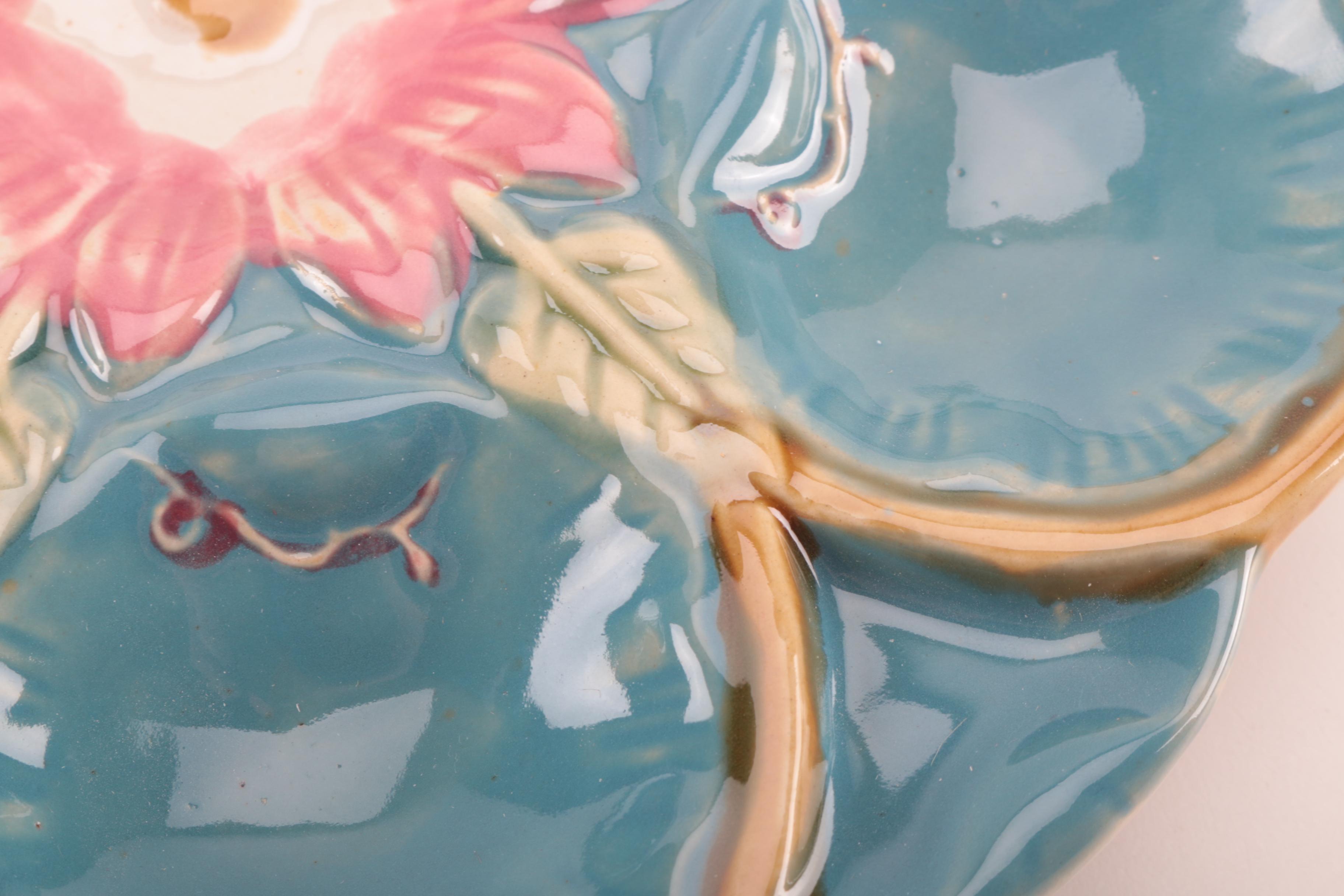 Contemporary Majolica Oyster Platter