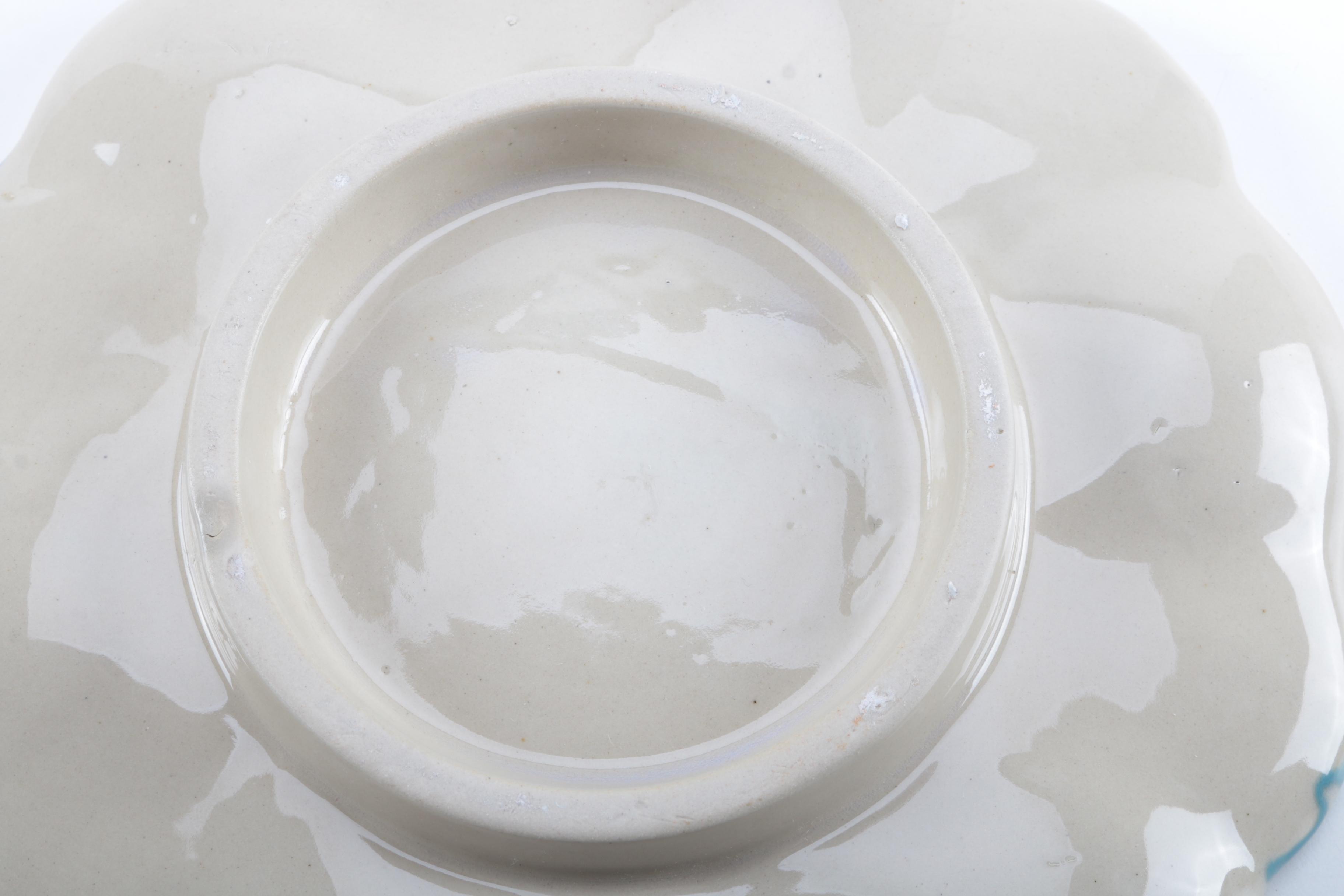 Contemporary Majolica Oyster Platter