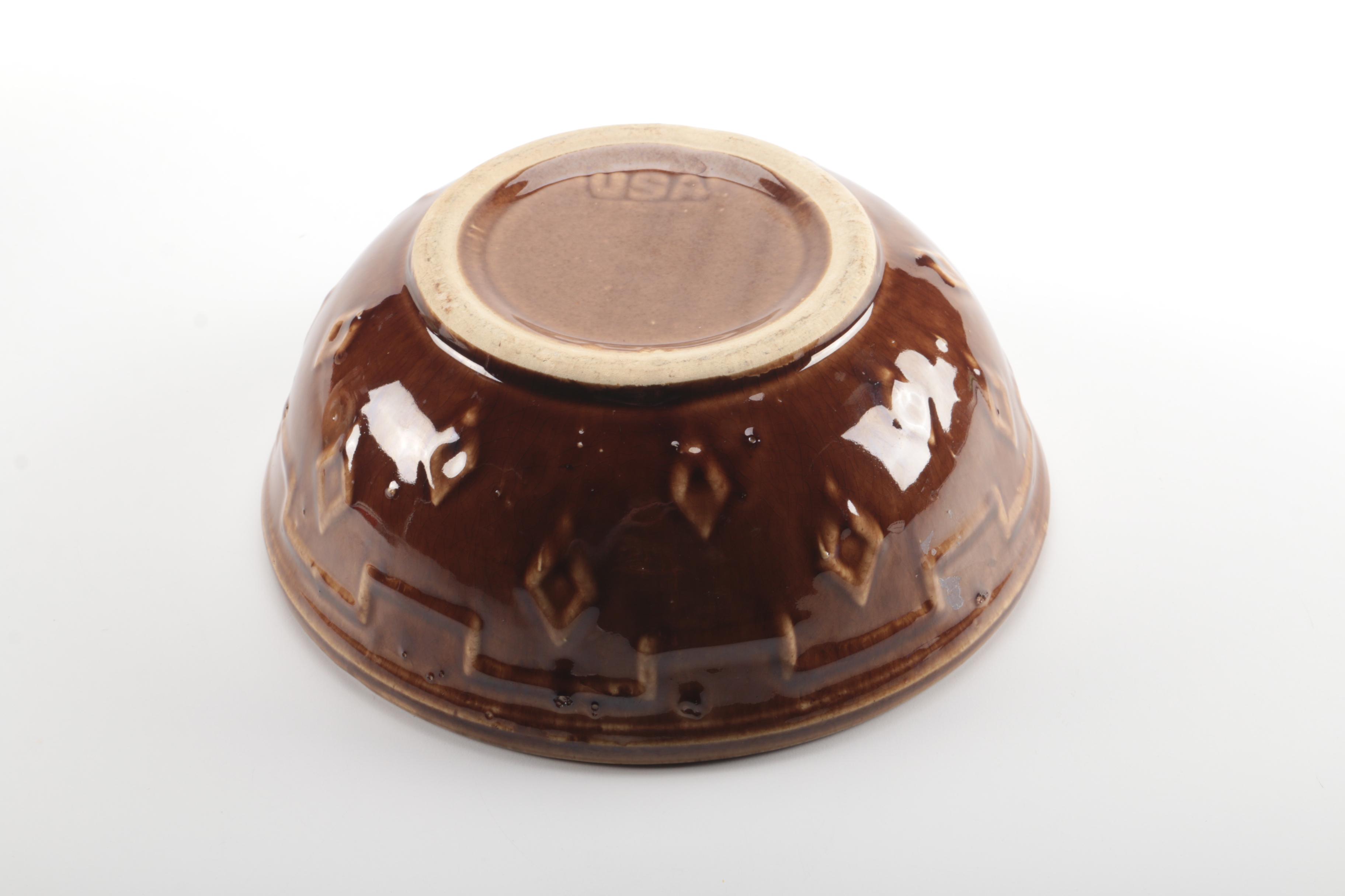 Brown Stoneware Pitcher and Bowl Including Royal Doulton Lambeth