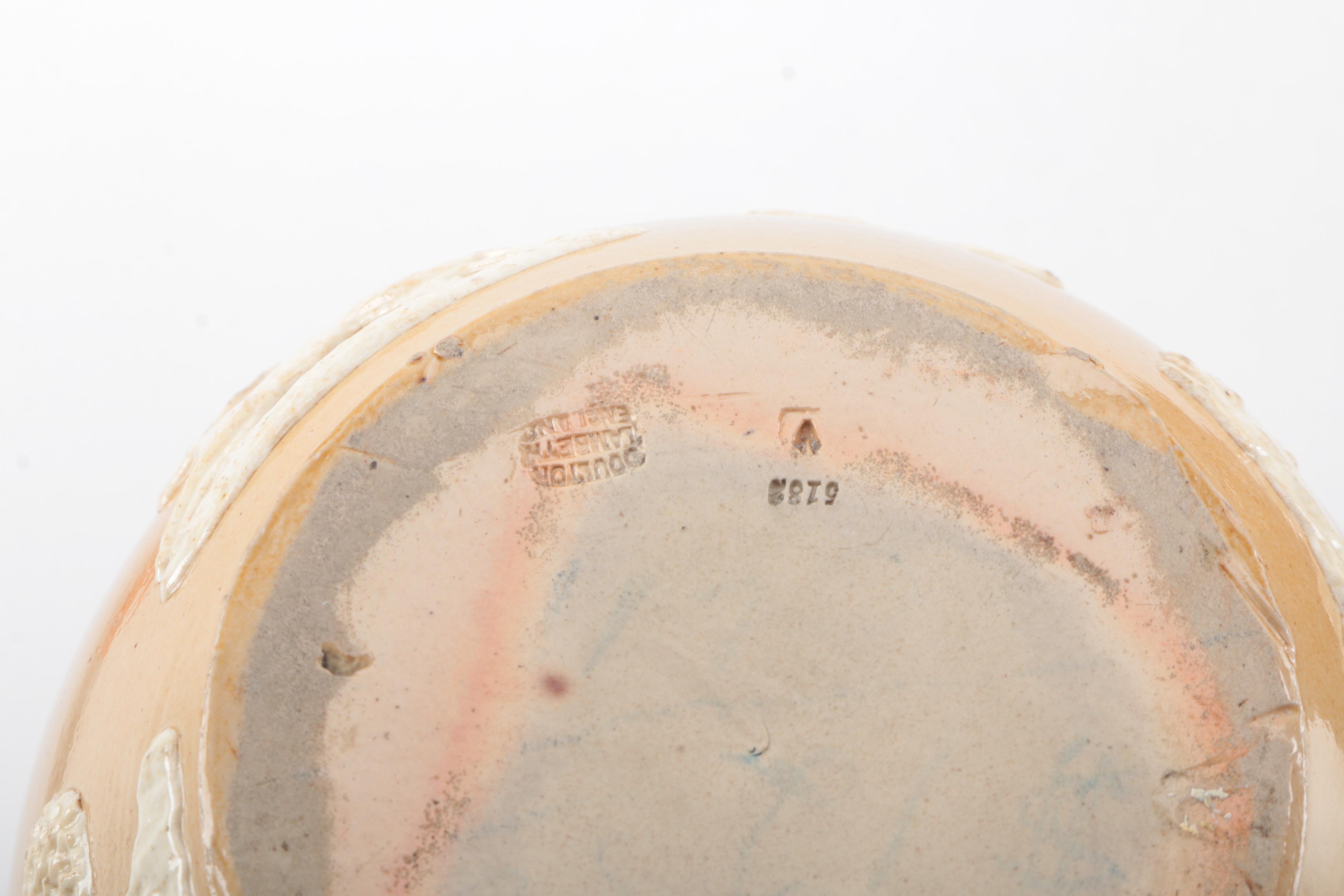 Brown Stoneware Pitcher and Bowl Including Royal Doulton Lambeth